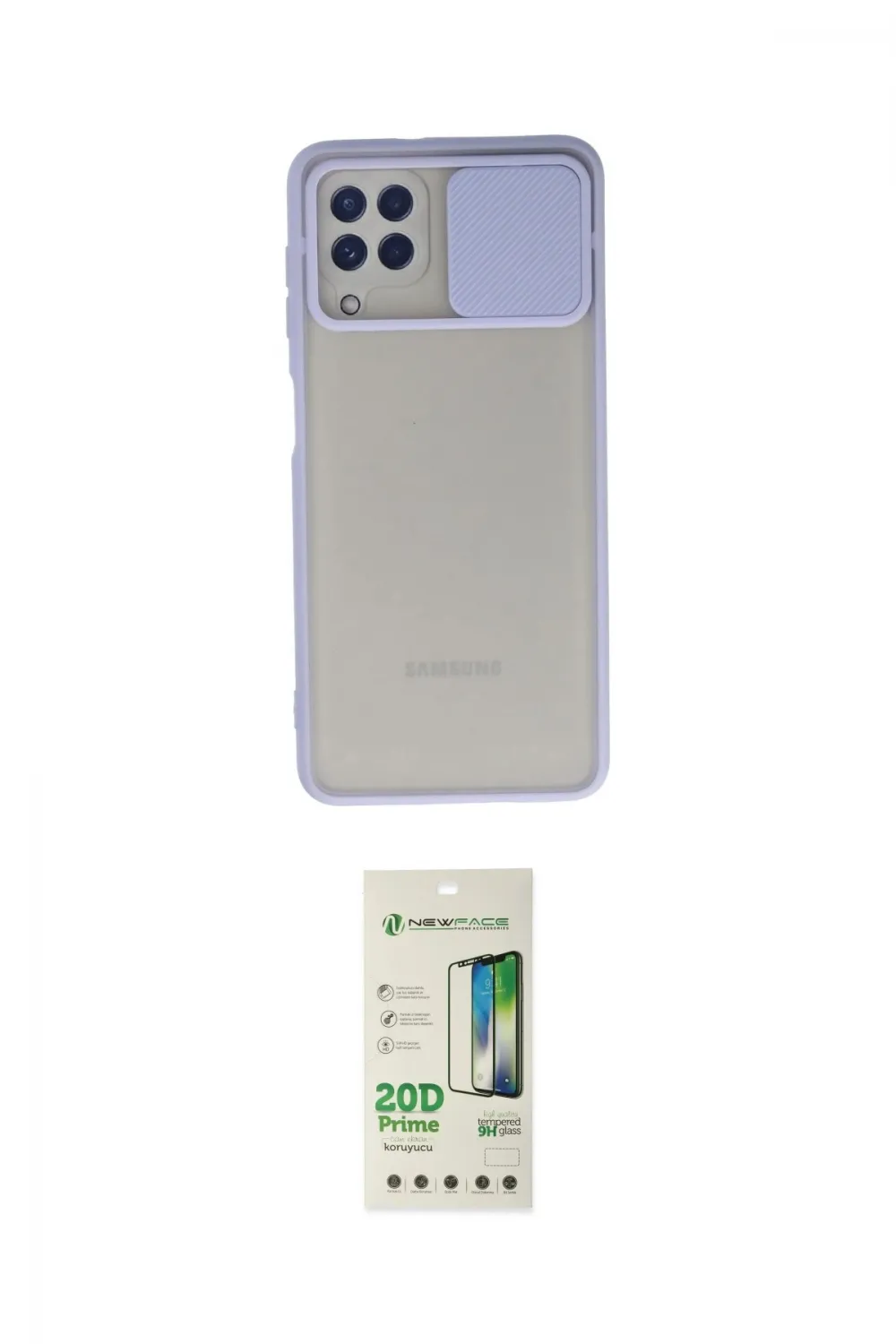 ieg™ Galaxy A22 Kılıf Vadi Çizgi - Siyah 20D Premium Cam Ekran Koruyucu