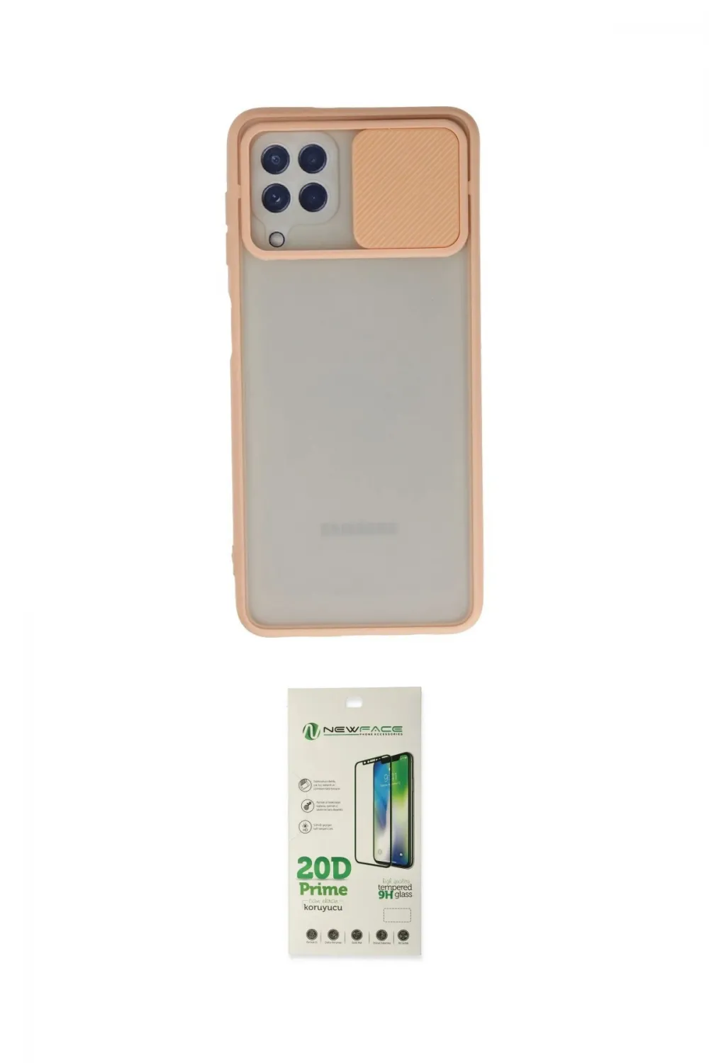 ieg™ Galaxy A22 Kılıf Vadi Çizgi - Siyah 20D Premium Cam Ekran Koruyucu