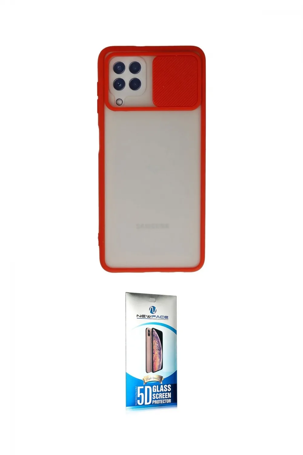 ieg™ Galaxy A22 Kılıf Vadi Çizgi - Siyah 5D Eko Cam Ekran Koruyucu