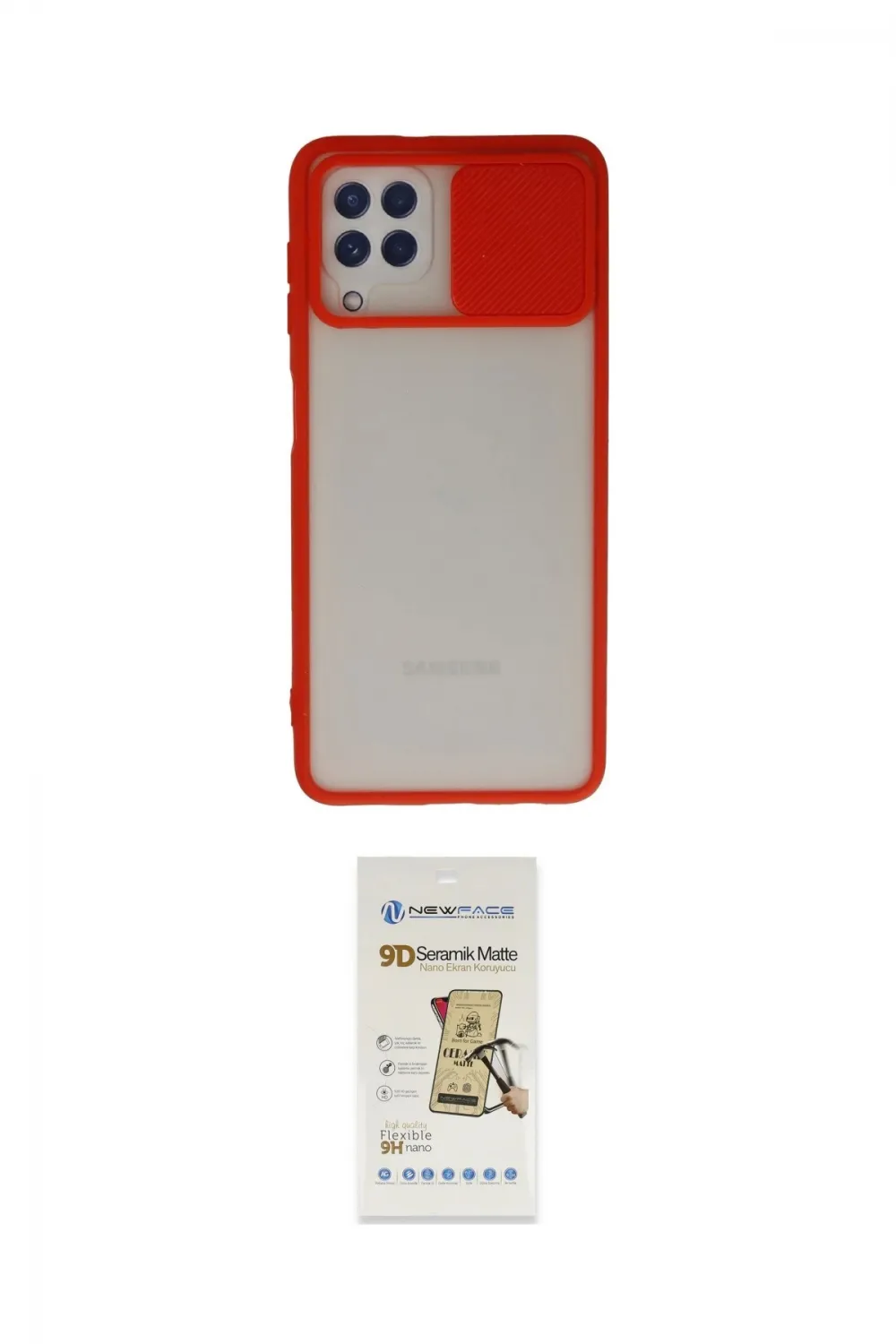 ieg™ Galaxy A22 Kılıf Vadi Çizgi - Siyah Mat Seramik Nano Ekran Koruyucu