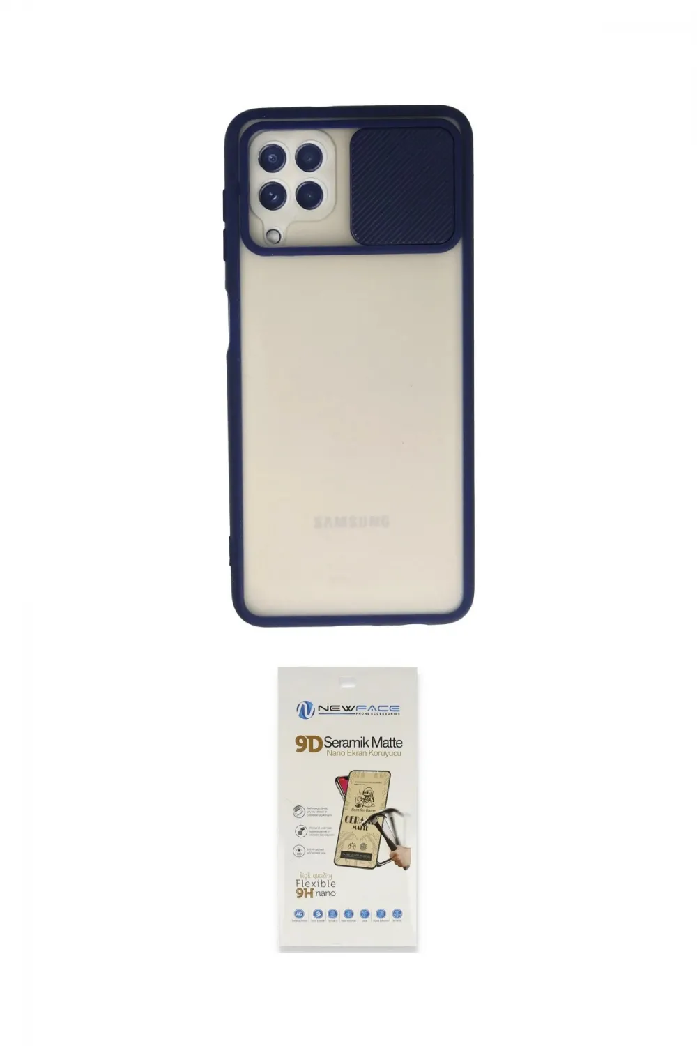 ieg™ Galaxy A22 Kılıf Vadi Çizgi - Siyah Mat Seramik Nano Ekran Koruyucu