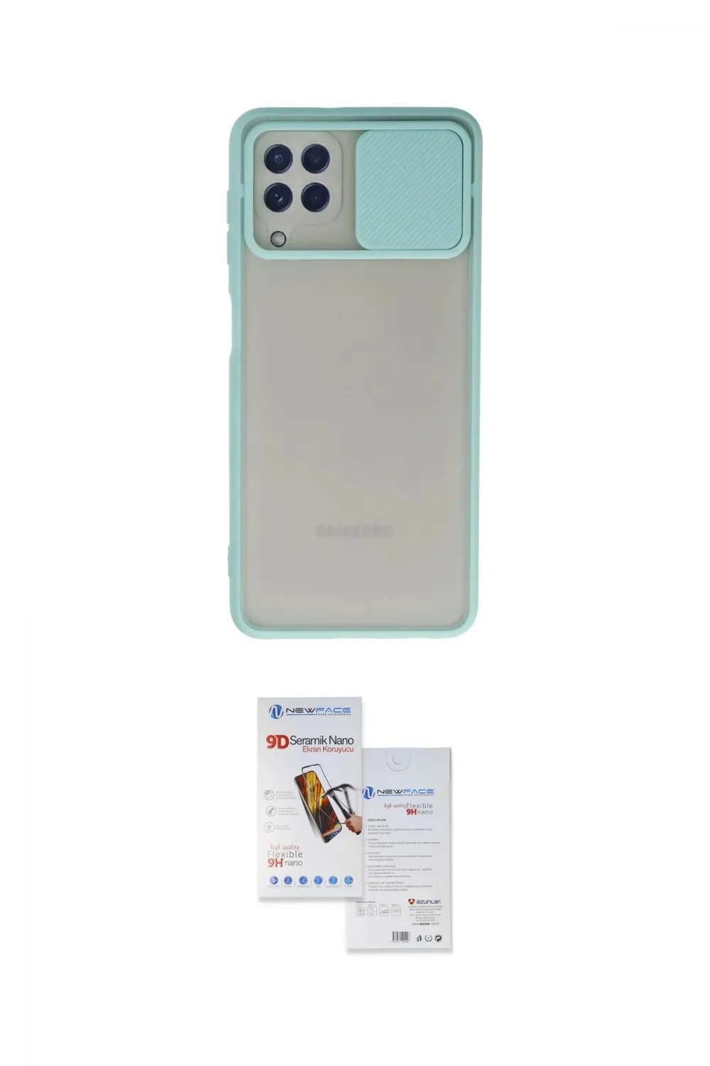 ieg™ Galaxy A22 Kılıf Vadi Çizgi - Siyah Seramik Nano Ekran Koruyucu