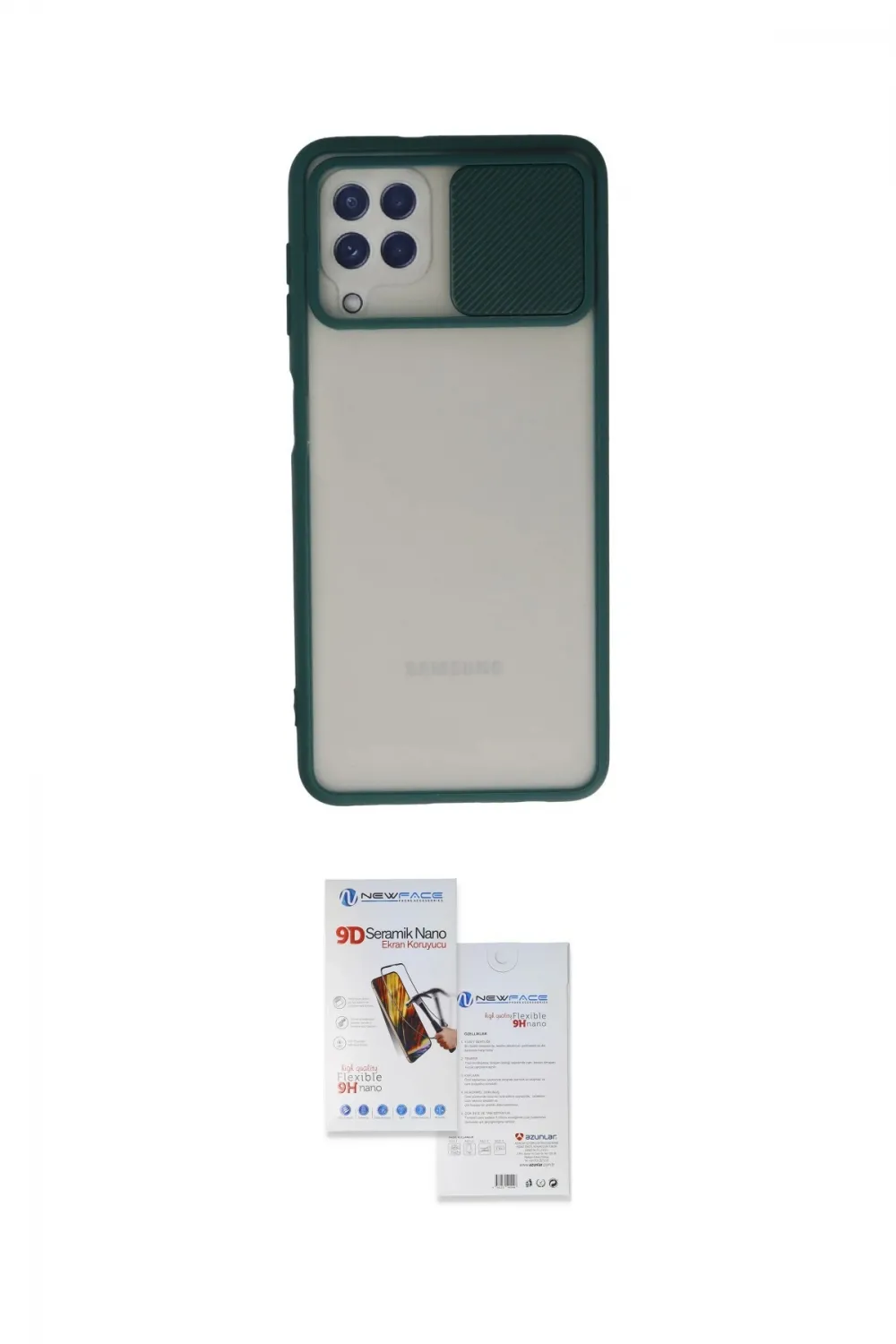 ieg™ Galaxy A22 Kılıf Vadi Çizgi - Siyah Seramik Nano Ekran Koruyucu