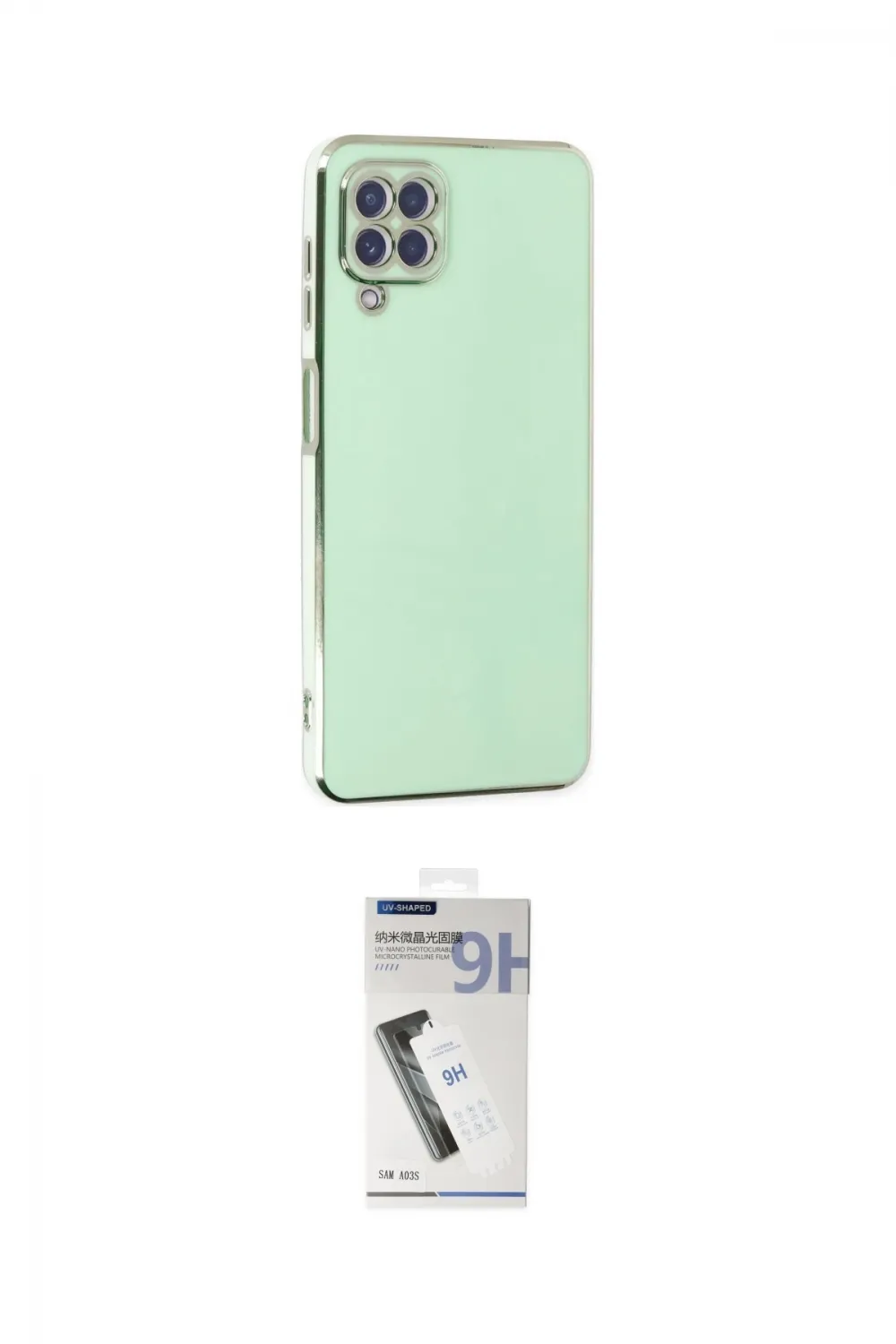 ieg™ Galaxy A22 Kılıf Yankı Serisi - Şeffaf Uv Polymer Nano Ekran Koruyucu