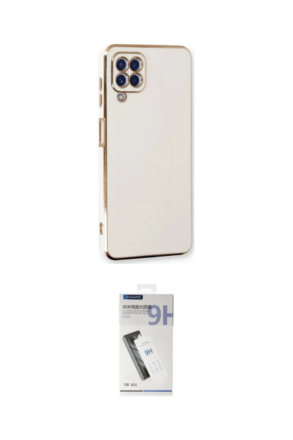 ieg™ Galaxy A22 Kılıf Yankı Serisi - Şeffaf Uv Polymer Nano Ekran Koruyucu