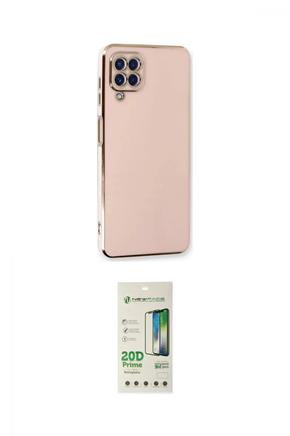 ieg™ Galaxy A22 Kılıf Yankı Serisi - Siyah 20D Premium Cam Ekran Koruyucu