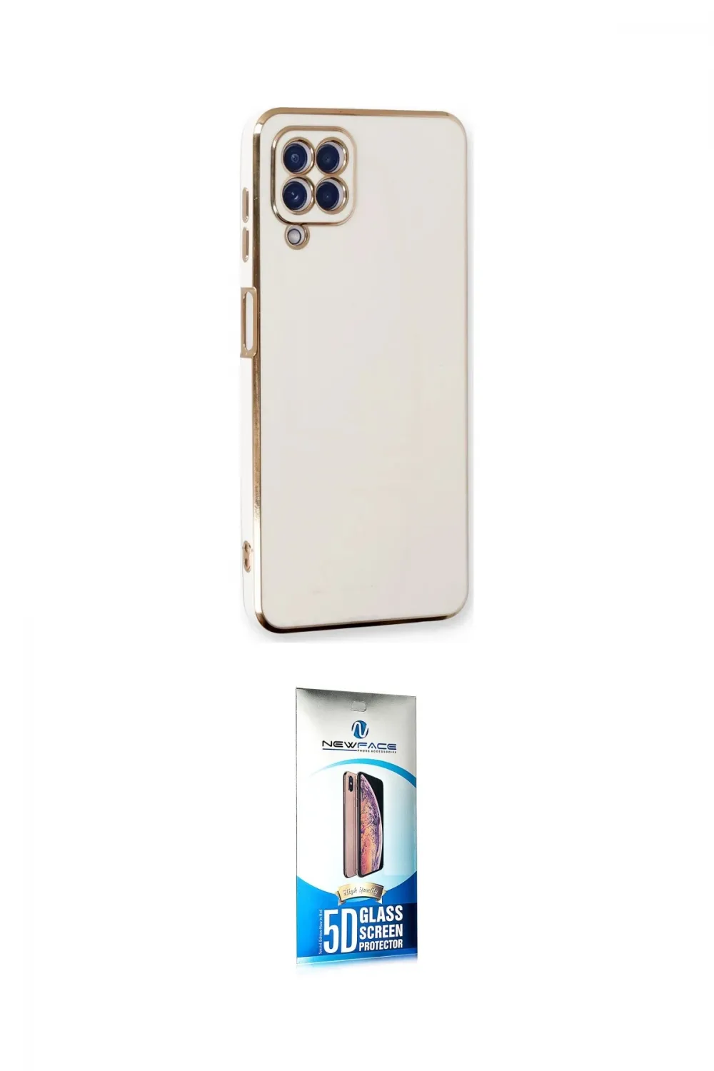 ieg™ Galaxy A22 Kılıf Yankı Serisi - Siyah 5D Eko Cam Ekran Koruyucu