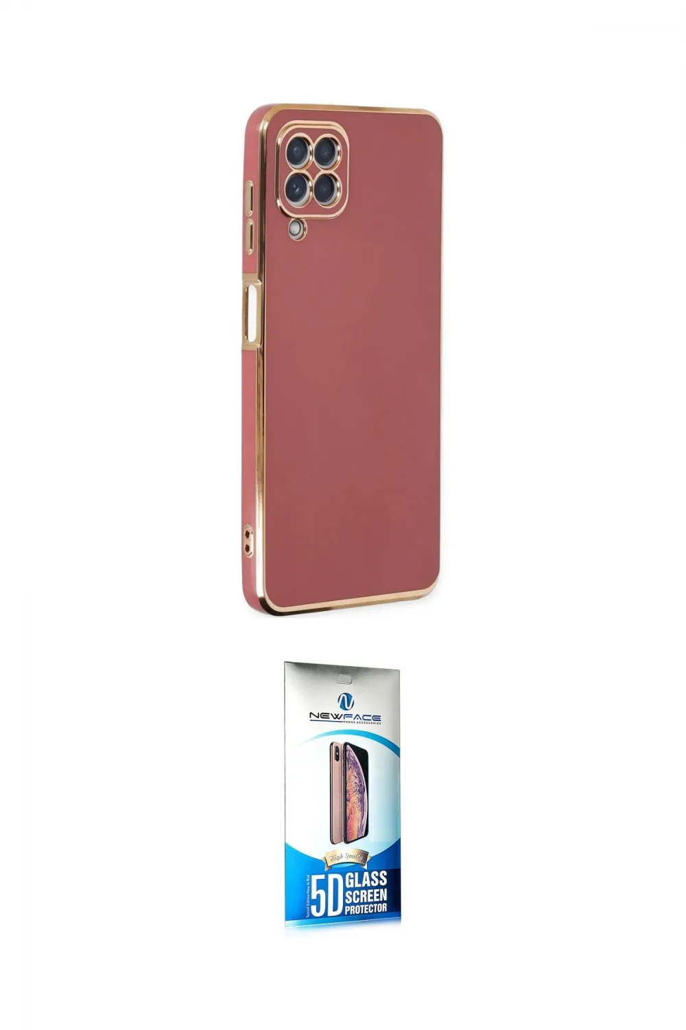 ieg™ Galaxy A22 Kılıf Yankı Serisi - Siyah 5D Eko Cam Ekran Koruyucu