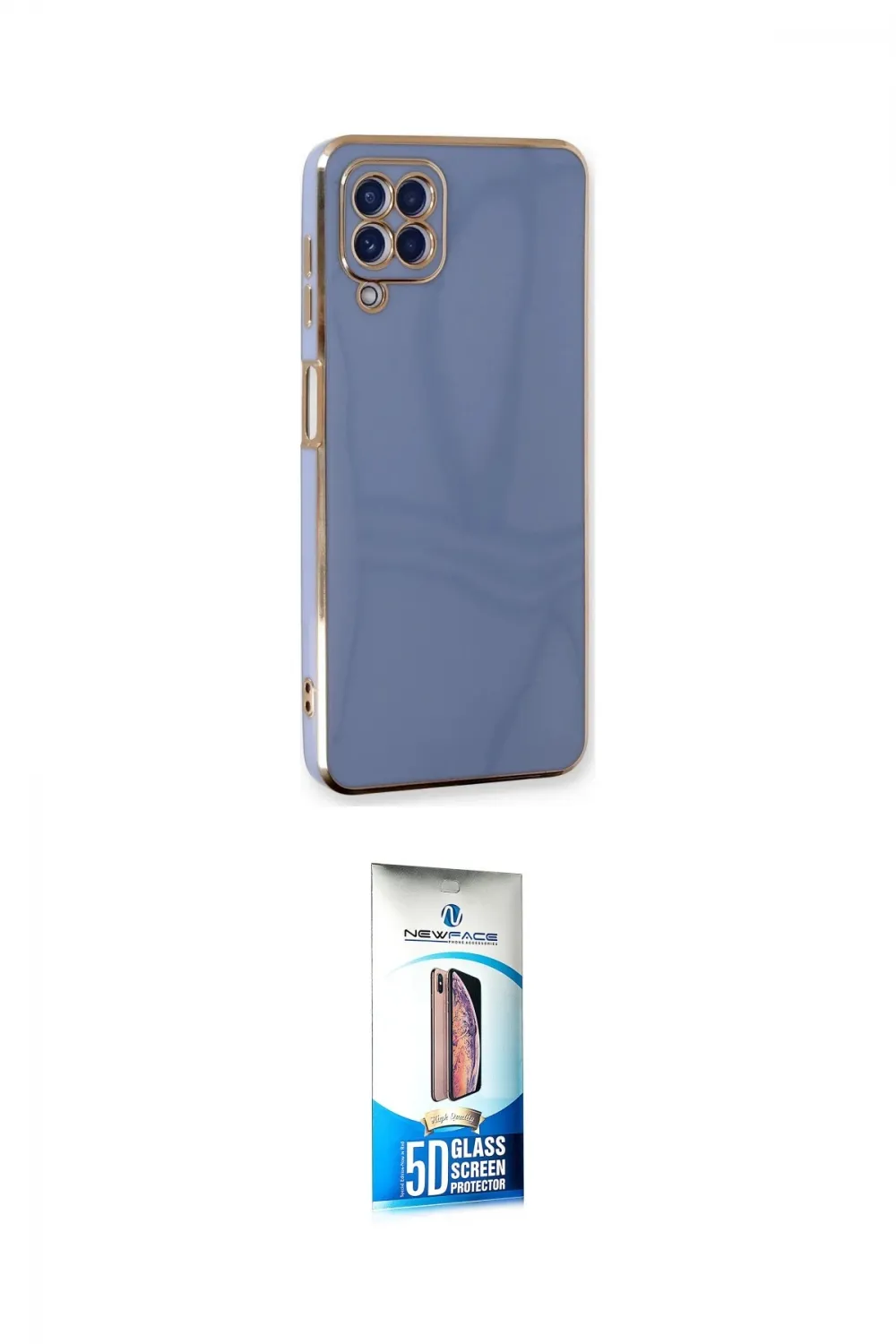 ieg™ Galaxy A22 Kılıf Yankı Serisi - Siyah 5D Eko Cam Ekran Koruyucu