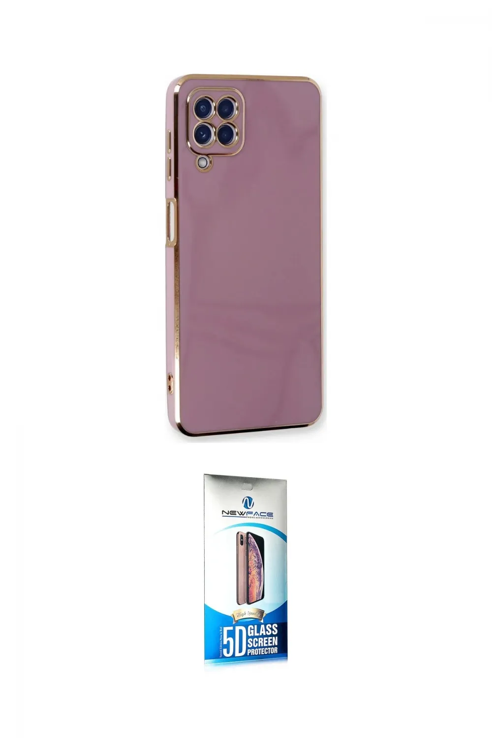 ieg™ Galaxy A22 Kılıf Yankı Serisi - Siyah 5D Eko Cam Ekran Koruyucu