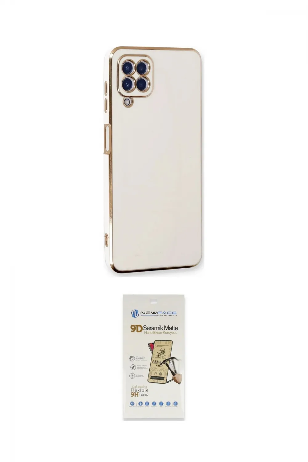 ieg™ Galaxy A22 Kılıf Yankı Serisi - Siyah Mat Seramik Nano Ekran Koruyucu