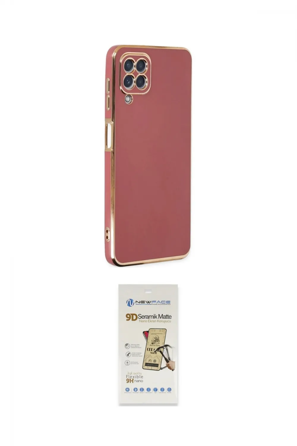 ieg™ Galaxy A22 Kılıf Yankı Serisi - Siyah Mat Seramik Nano Ekran Koruyucu