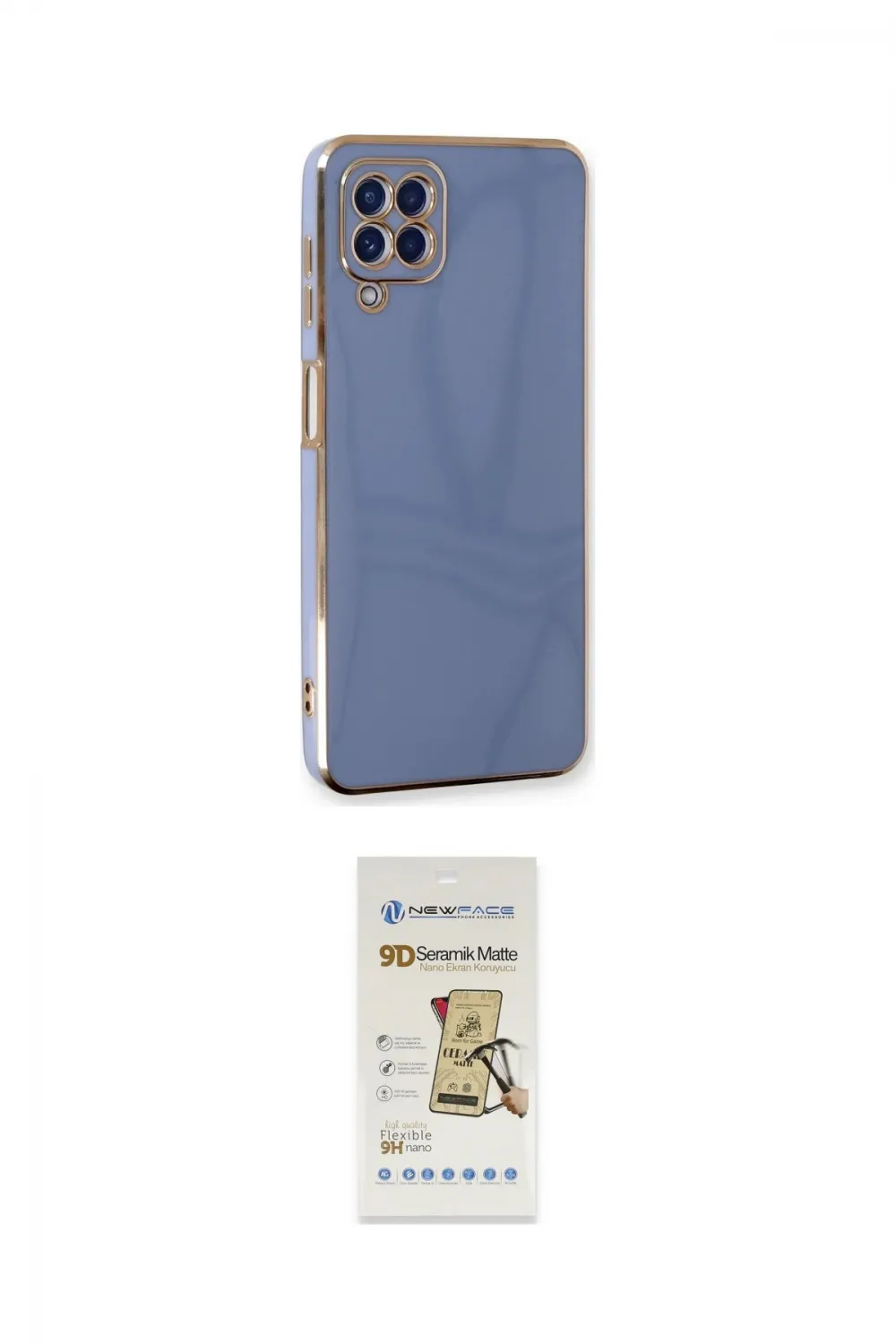 ieg™ Galaxy A22 Kılıf Yankı Serisi - Siyah Mat Seramik Nano Ekran Koruyucu