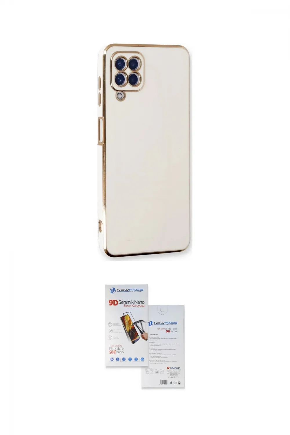 ieg™ Galaxy A22 Kılıf Yankı Serisi - Siyah Seramik Nano Ekran Koruyucu