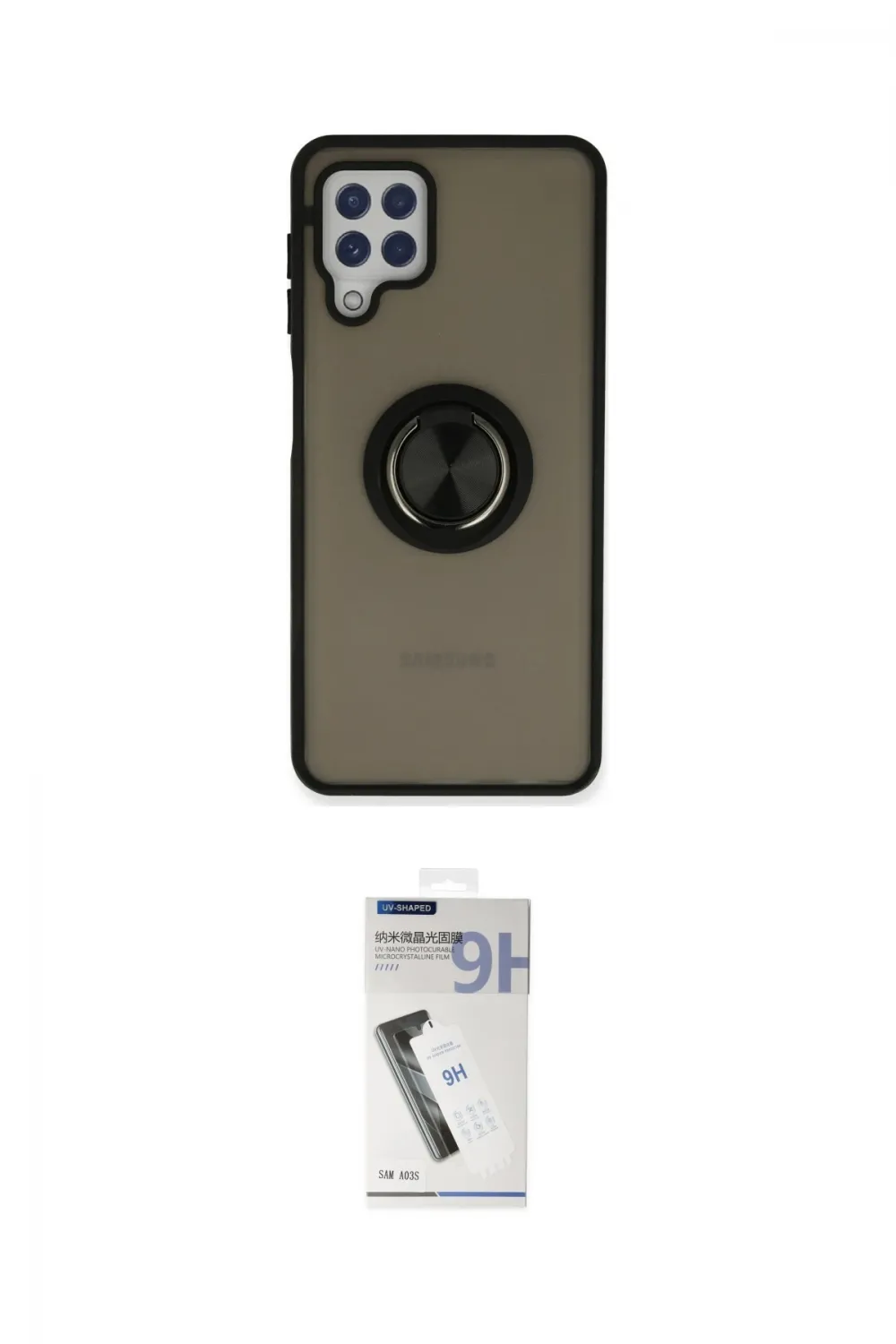 ieg™ Galaxy A22 Kılıf Yörünge Çizgi - Şeffaf Uv Polymer Nano Ekran Koruyucu