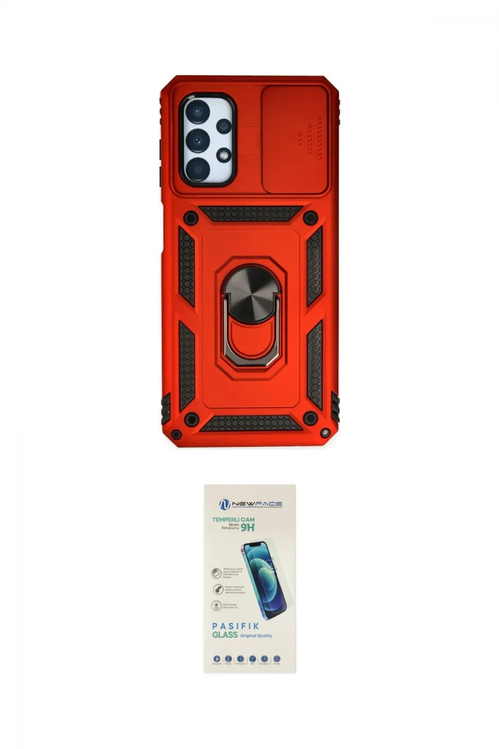 ieg™ Galaxy A23 4G Kılıf Ahenk Klasik - Şeffaf Pasifik Cam Ekran Koruyucu