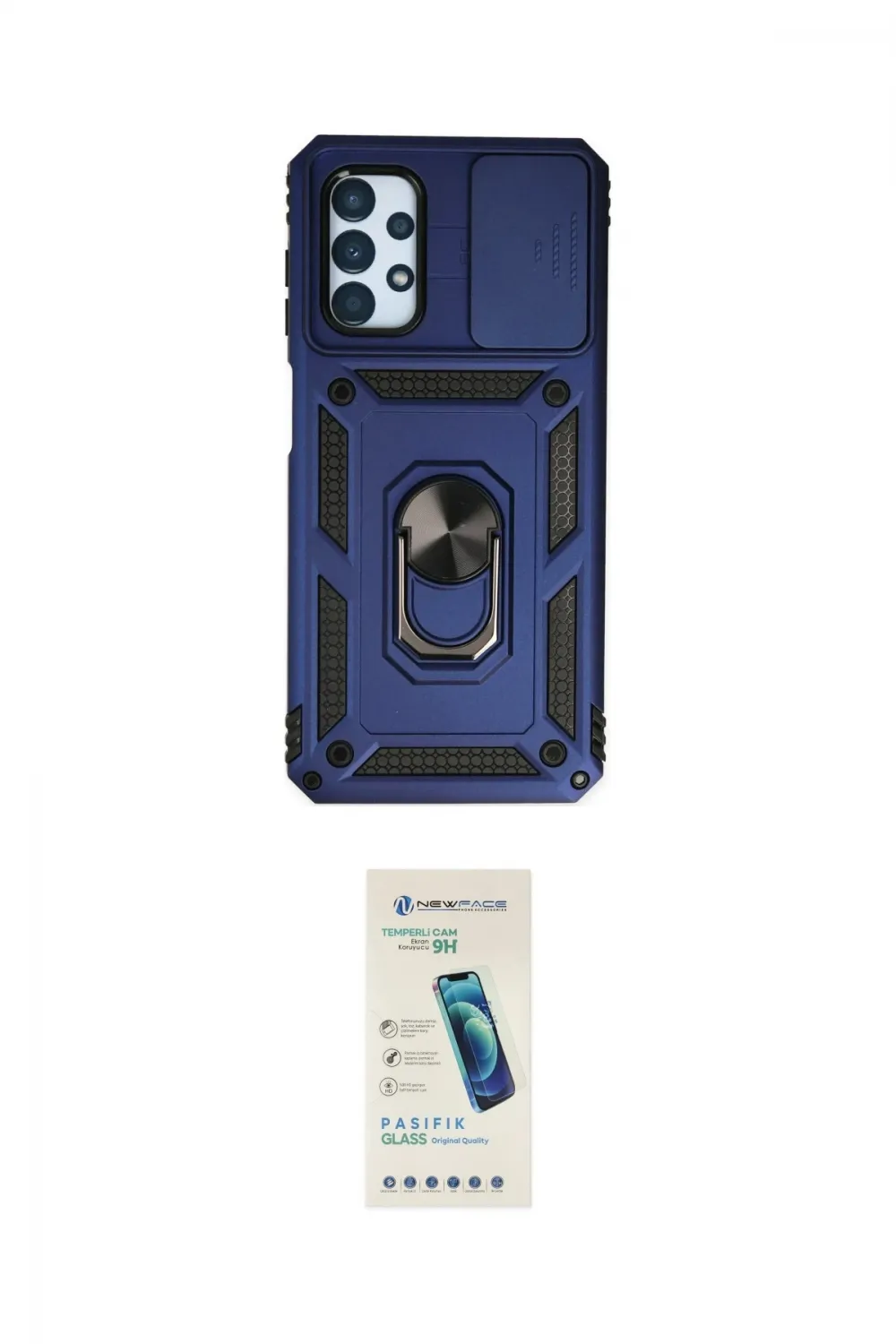 ieg™ Galaxy A23 4G Kılıf Ahenk Klasik - Şeffaf Pasifik Cam Ekran Koruyucu