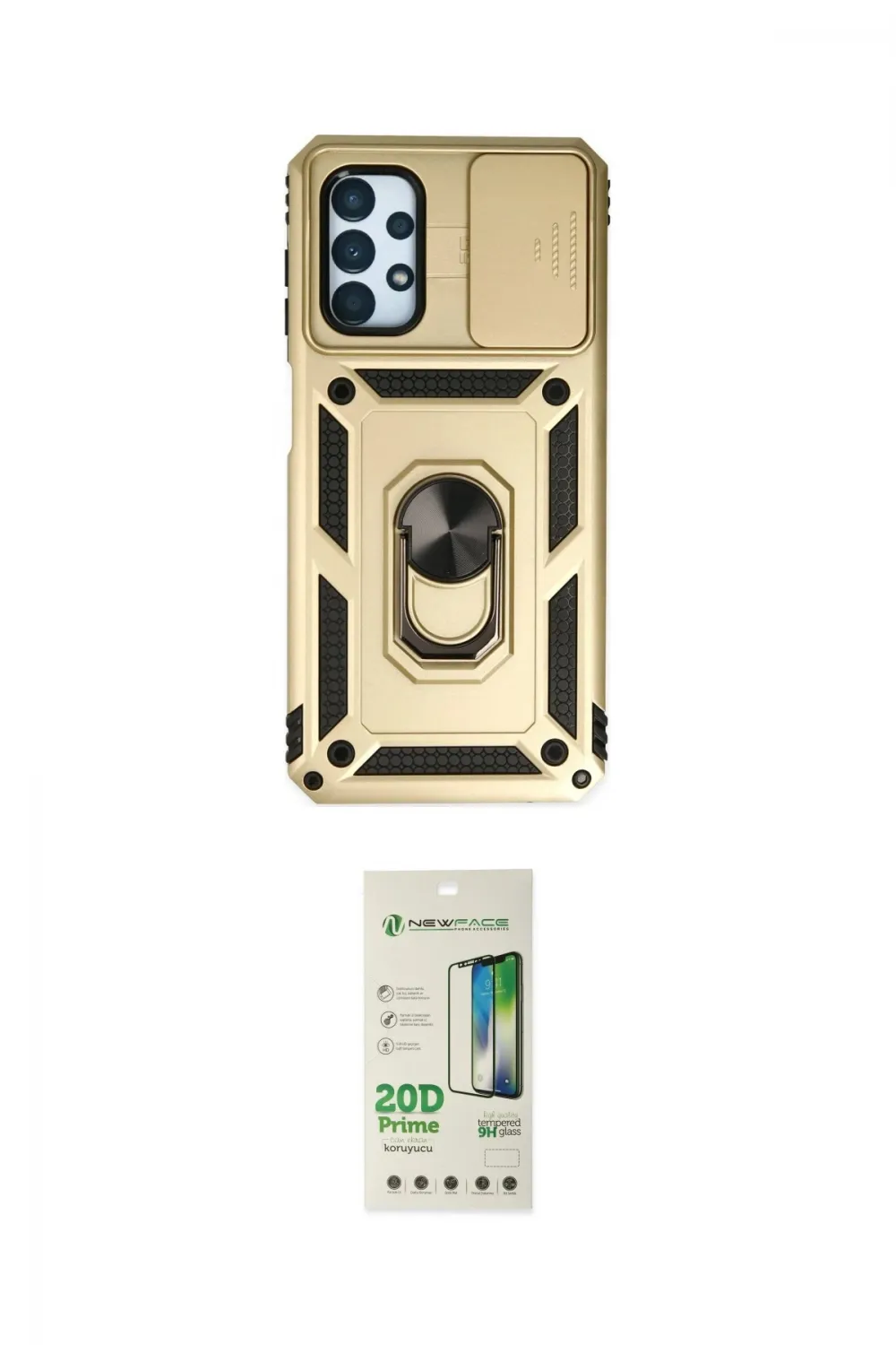 ieg™ Galaxy A23 4G Kılıf Ahenk Klasik - Siyah 20D Premium Cam Ekran Koruyucu