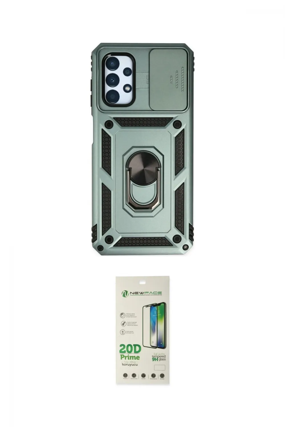 ieg™ Galaxy A23 4G Kılıf Ahenk Klasik - Siyah 20D Premium Cam Ekran Koruyucu