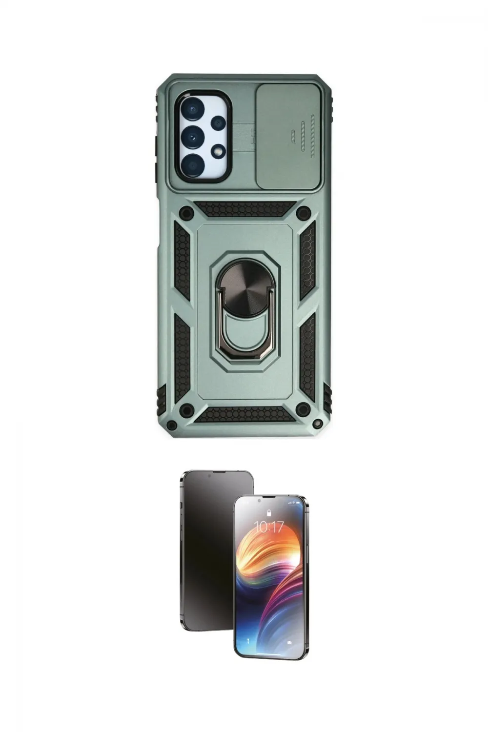 ieg™ Galaxy A23 4G Kılıf Ahenk Klasik - Siyah 3D Antistatik Mat Seramik Nano Ekran Koruyucu