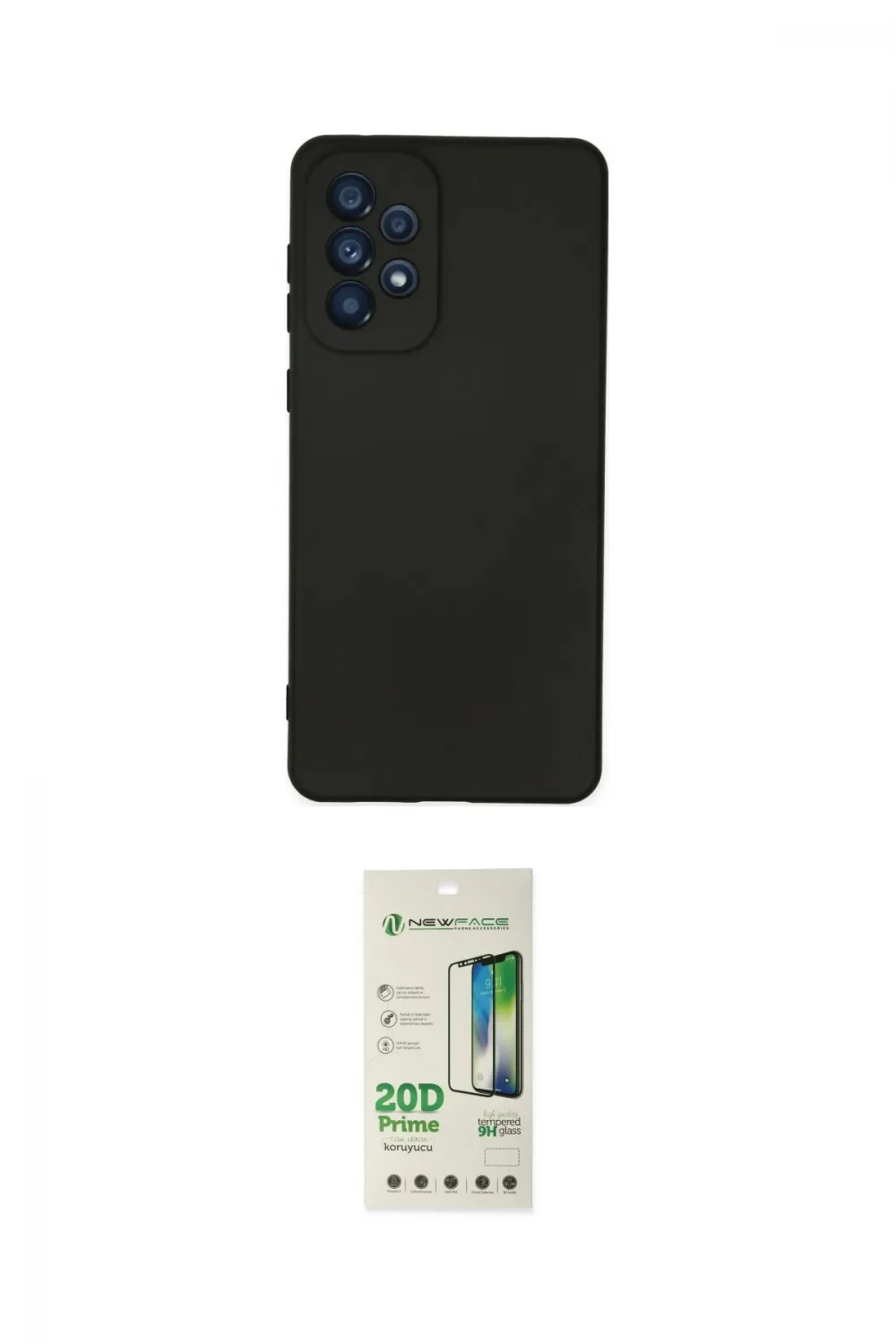 ieg™ Galaxy A23 4G Kılıf Ahenk Serisi - Siyah 20D Premium Cam Ekran Koruyucu