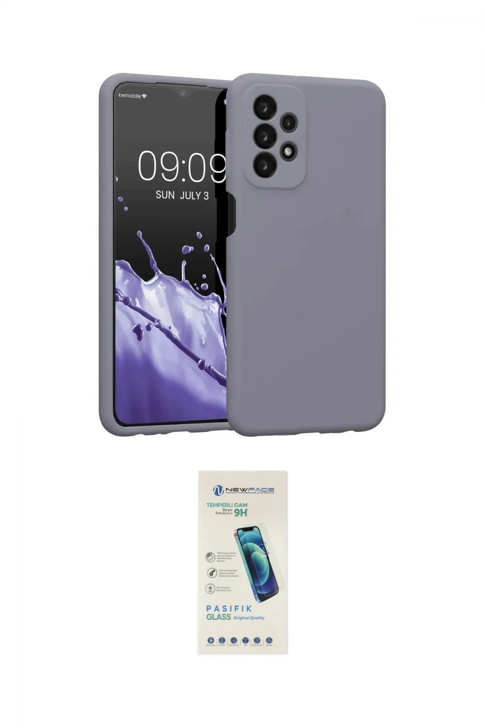 ieg™ Galaxy A23 4G Kılıf Kozmos Yansıma Özel Seri - Şeffaf Pasifik Cam Ekran Koruyucu