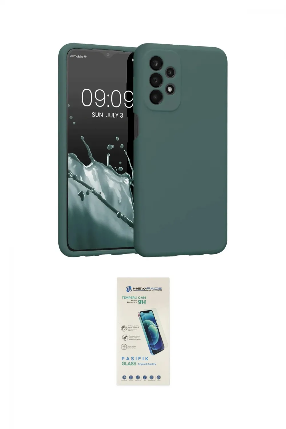 ieg™ Galaxy A23 4G Kılıf Kozmos Yansıma Özel Seri - Şeffaf Pasifik Cam Ekran Koruyucu