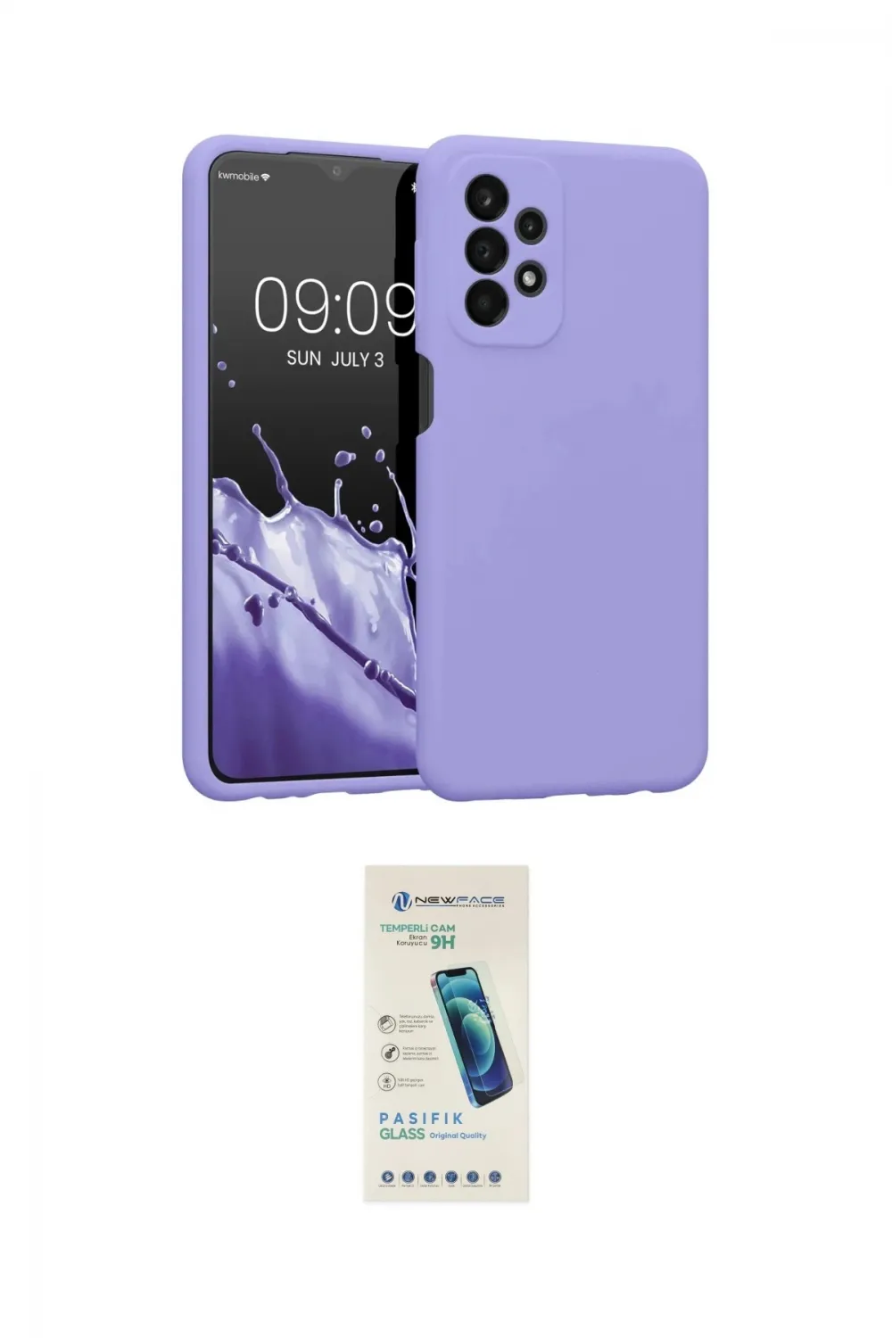 ieg™ Galaxy A23 4G Kılıf Kozmos Yansıma Özel Seri - Şeffaf Pasifik Cam Ekran Koruyucu