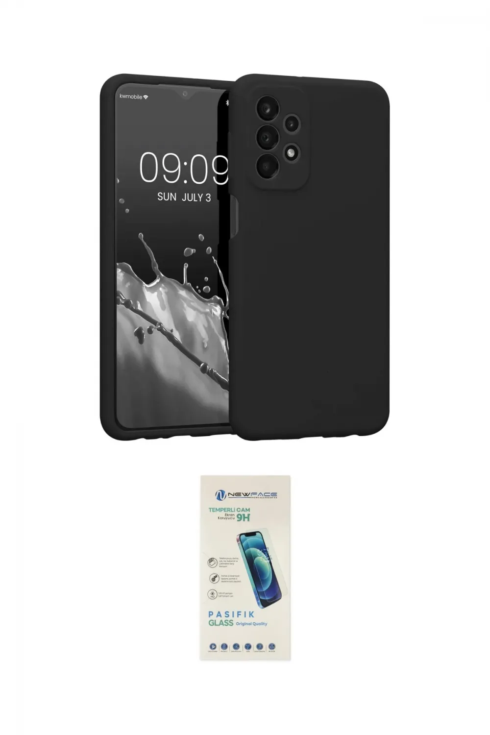 ieg™ Galaxy A23 4G Kılıf Kozmos Yansıma Özel Seri - Şeffaf Pasifik Cam Ekran Koruyucu