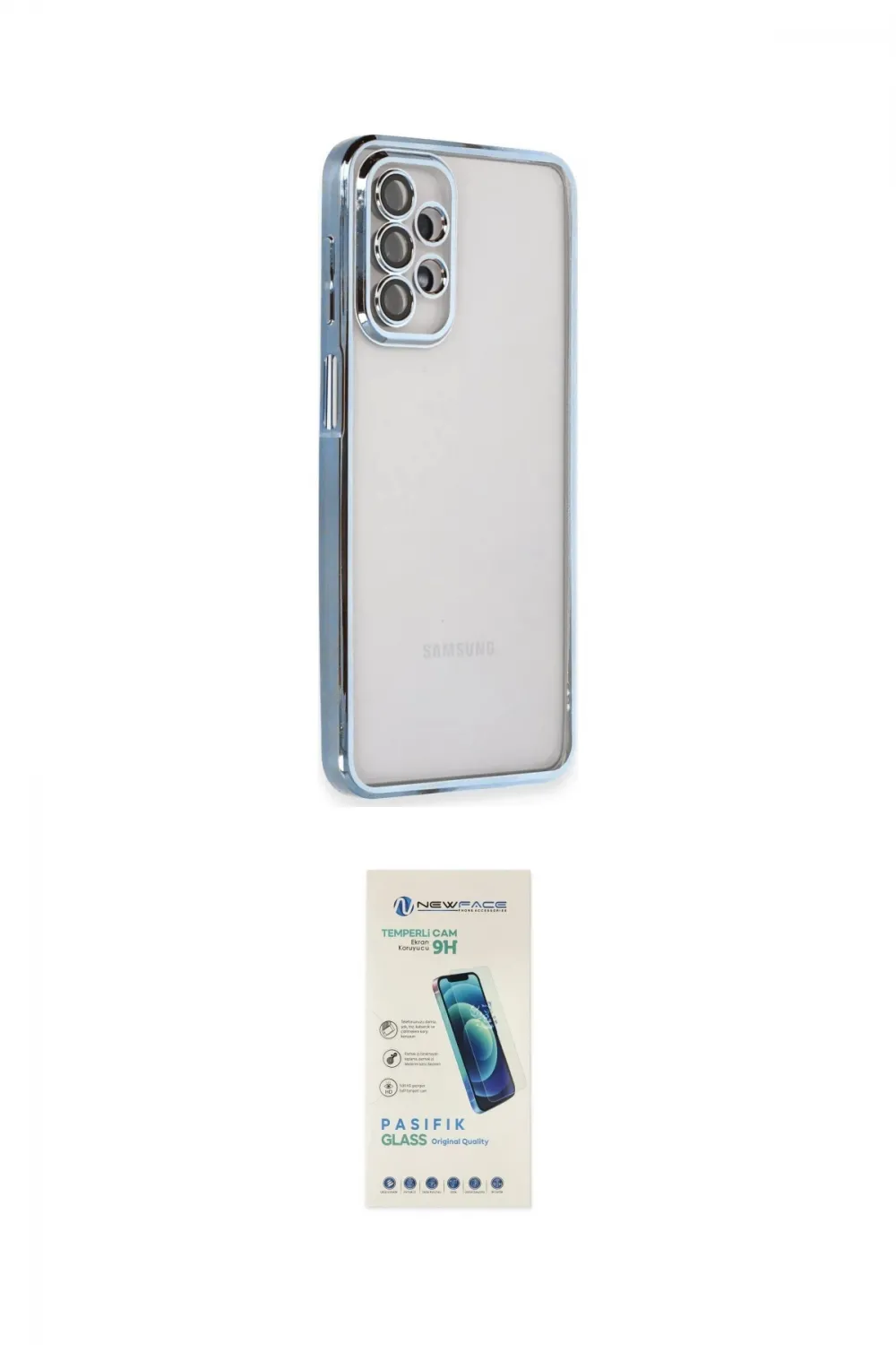 ieg™ Galaxy A23 4G Kılıf Vadi Minimal - Şeffaf Pasifik Cam Ekran Koruyucu