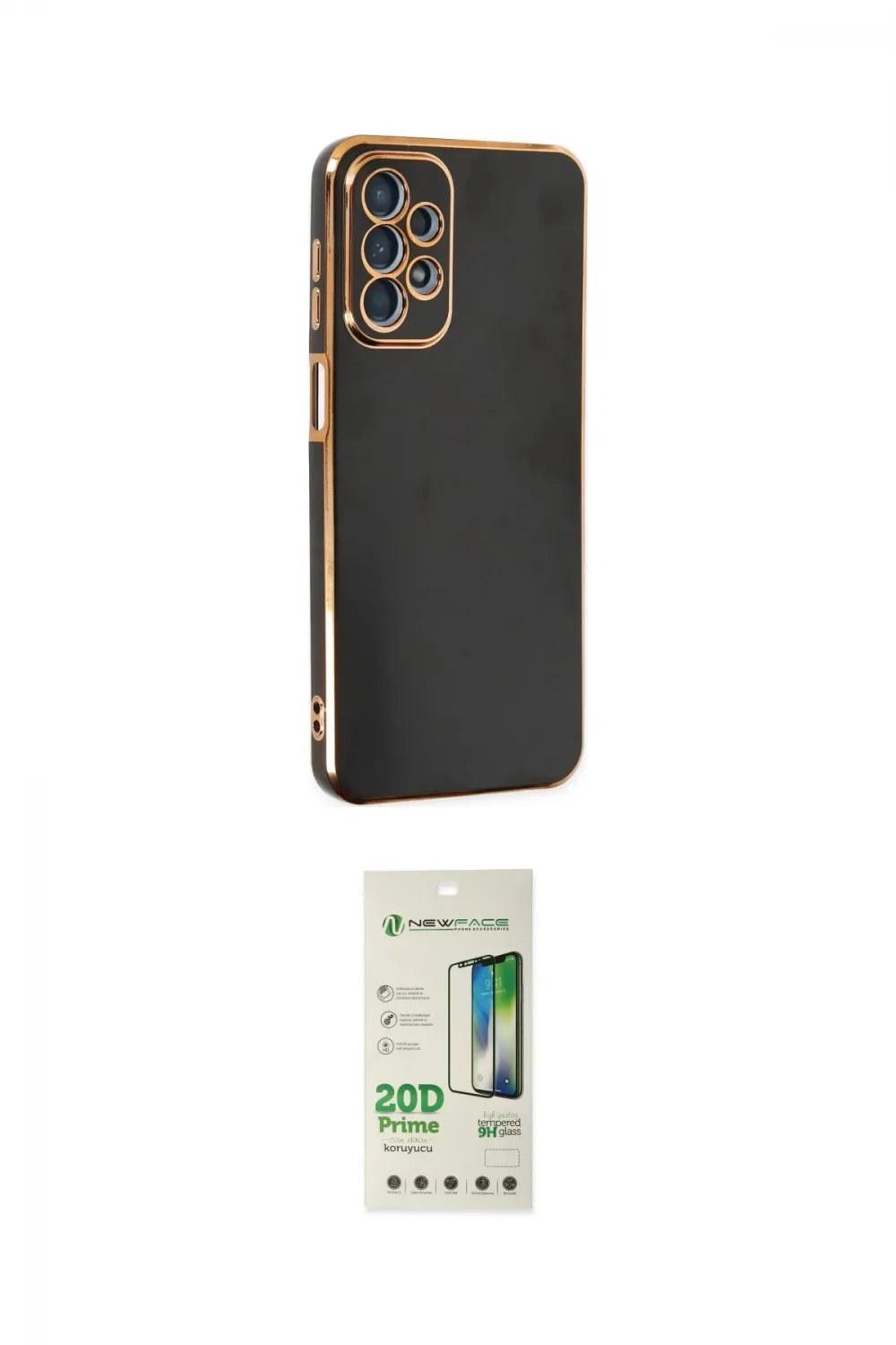 ieg™ Galaxy A23 4G Kılıf Yankı Serisi - Siyah 20D Premium Cam Ekran Koruyucu