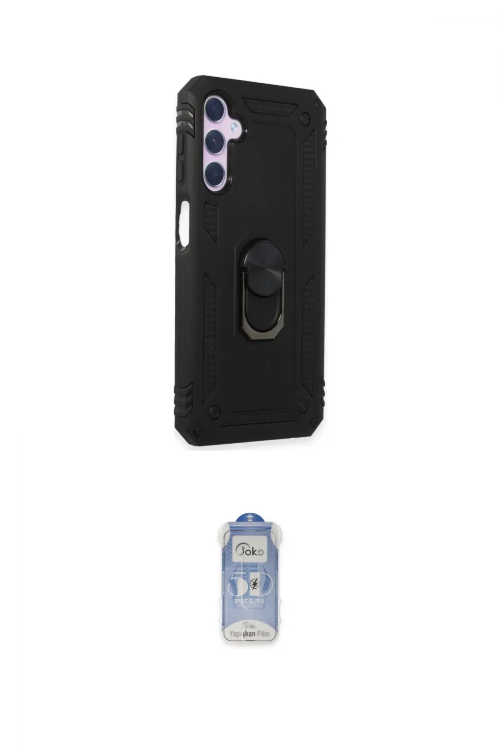 ieg™ Galaxy A24 4G Kılıf Ahenk Klasik Koleksiyonu - Siyah Joko Magic 5D Cam