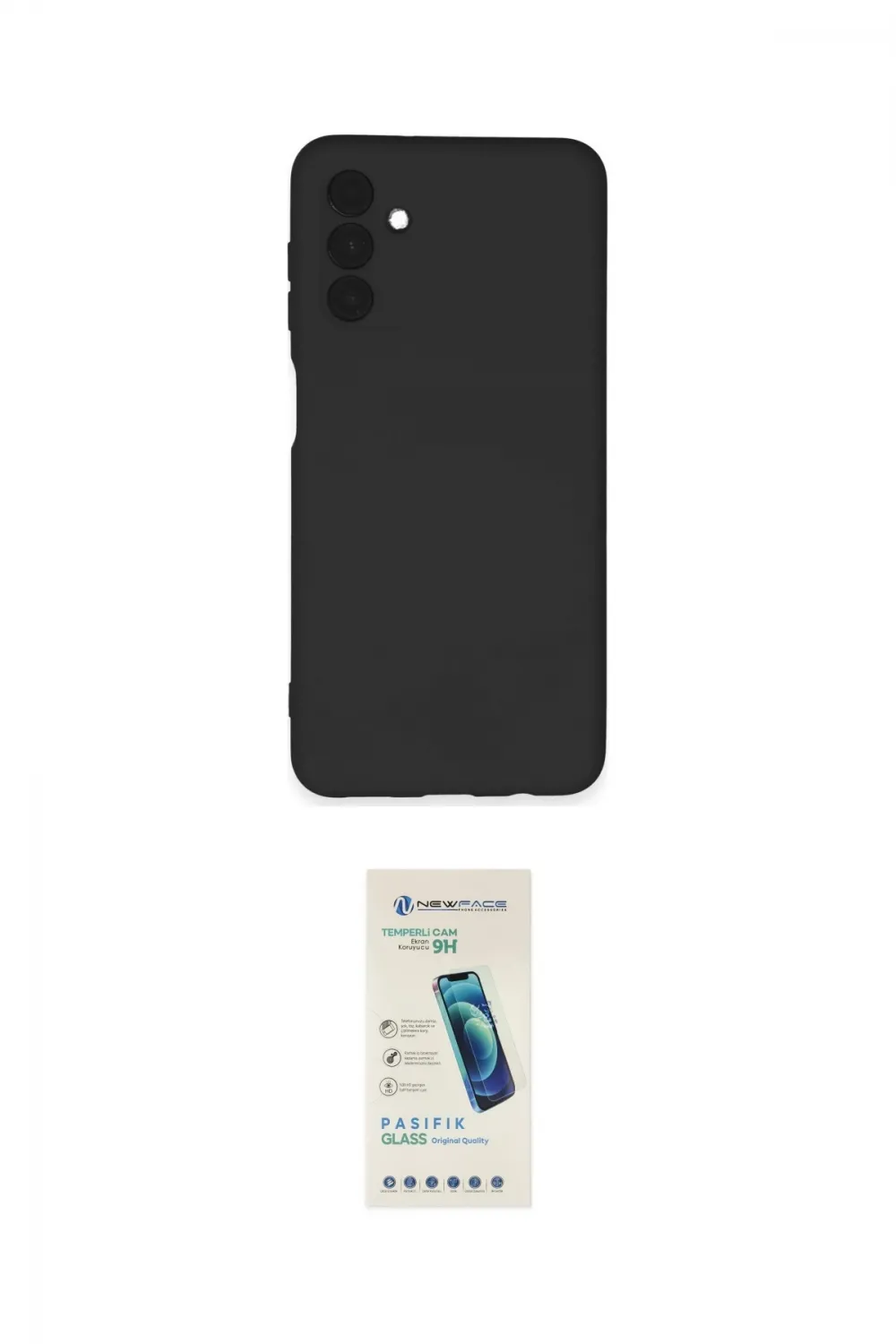 ieg™ Galaxy A24 4G Kılıf Ahenk Serisi - Şeffaf Pasifik Cam Ekran Koruyucu