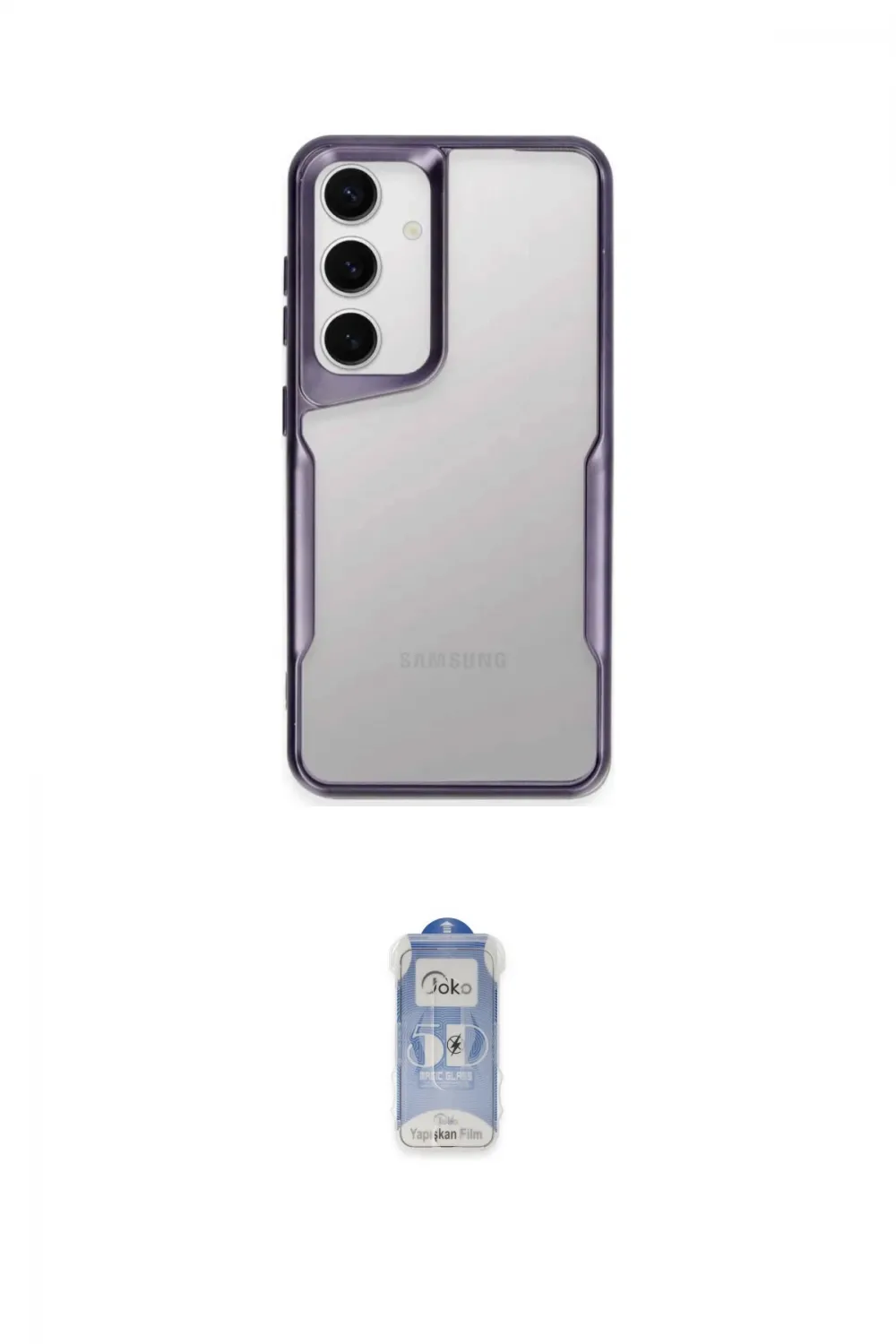 ieg™ Galaxy A24 4G Kılıf Akış Çizgi Koleksiyonu - Siyah Joko Magic 5D Cam