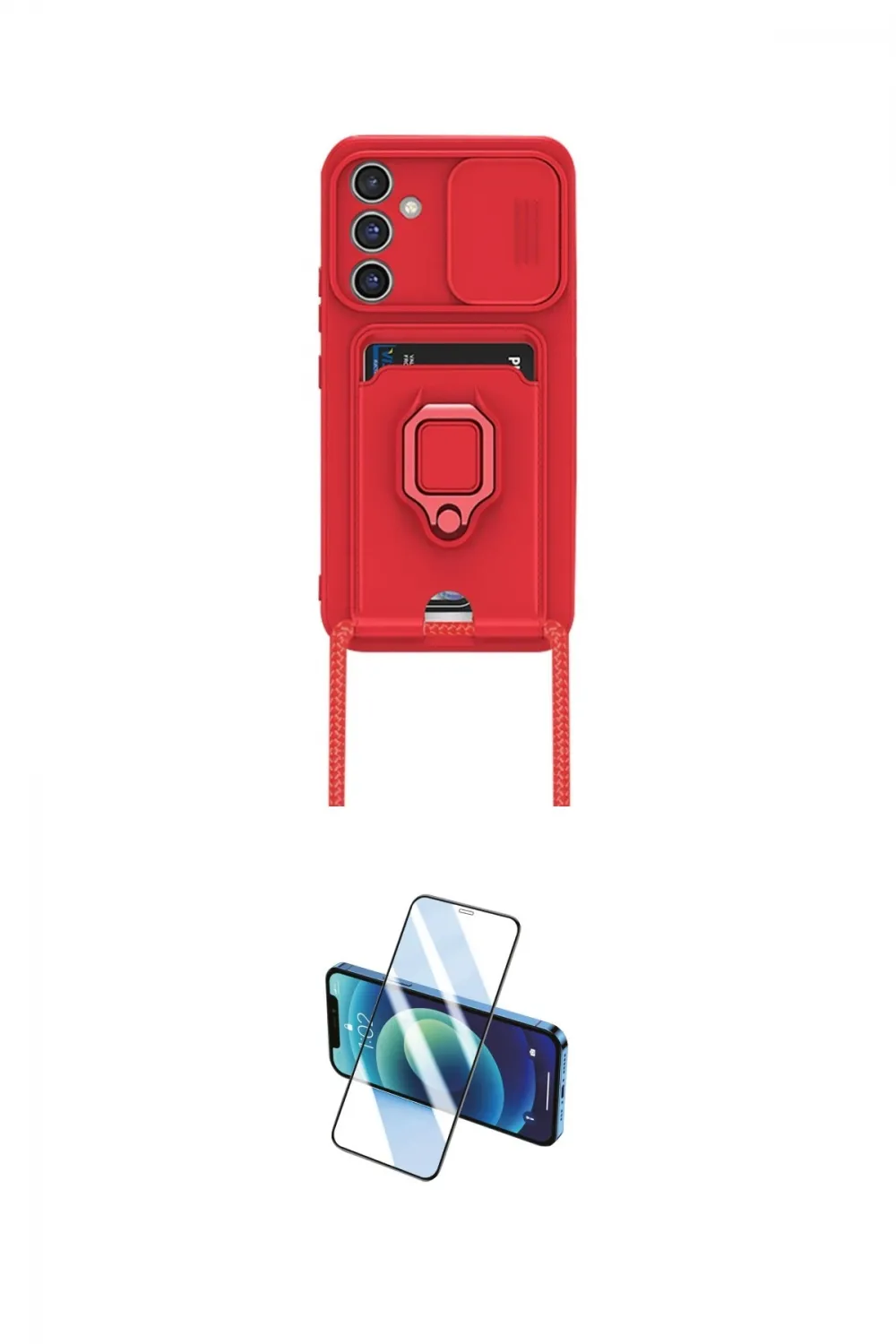 ieg™ Galaxy A24 4G Kılıf Vadi Form Prime - Siyah 3D Antistatik Cam Ekran Koruyucu