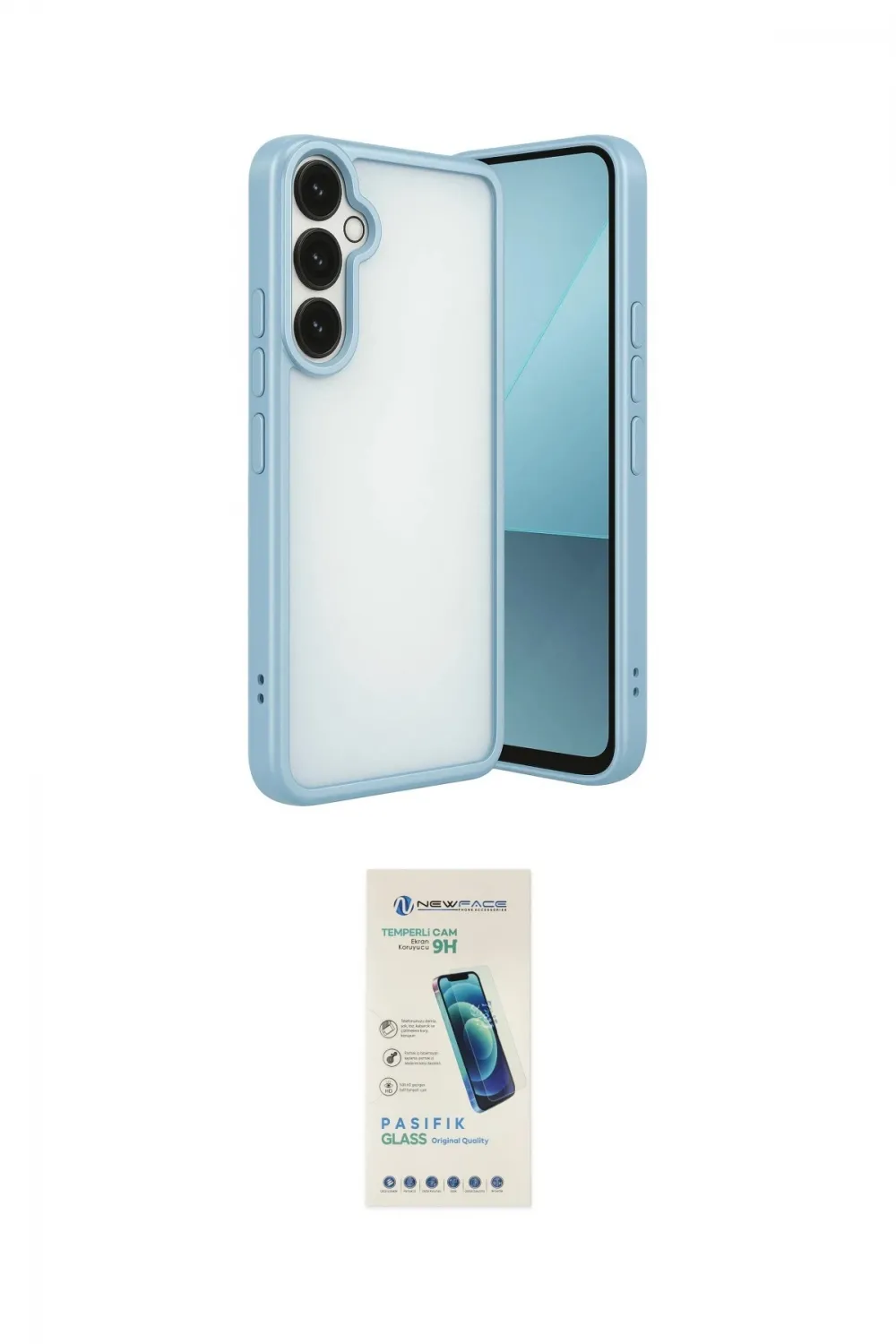 ieg™ Galaxy A24 4G Kılıf Vadi Minimal - Şeffaf Pasifik Cam Ekran Koruyucu