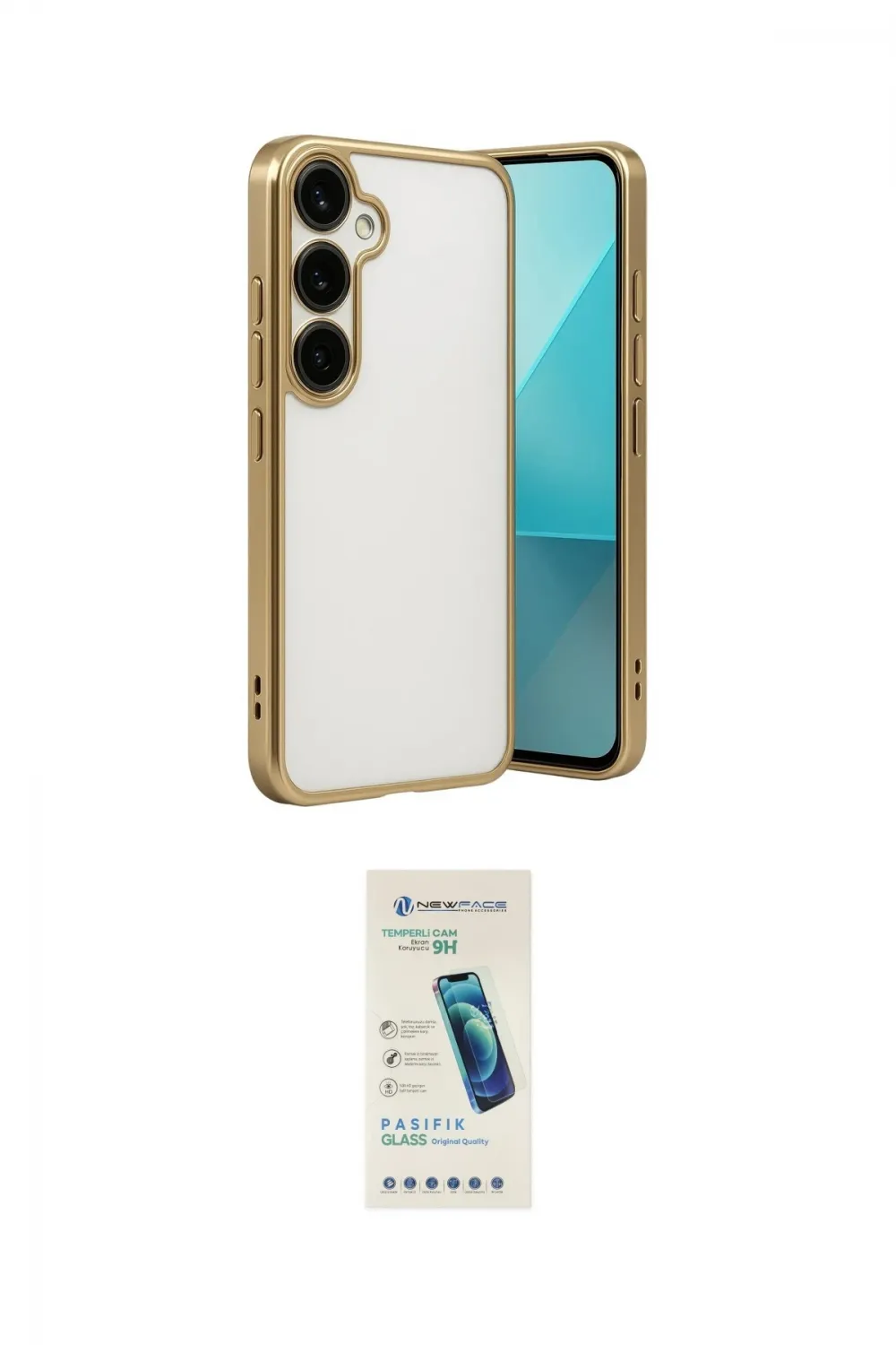 ieg™ Galaxy A24 4G Kılıf Vadi Minimal - Şeffaf Pasifik Cam Ekran Koruyucu