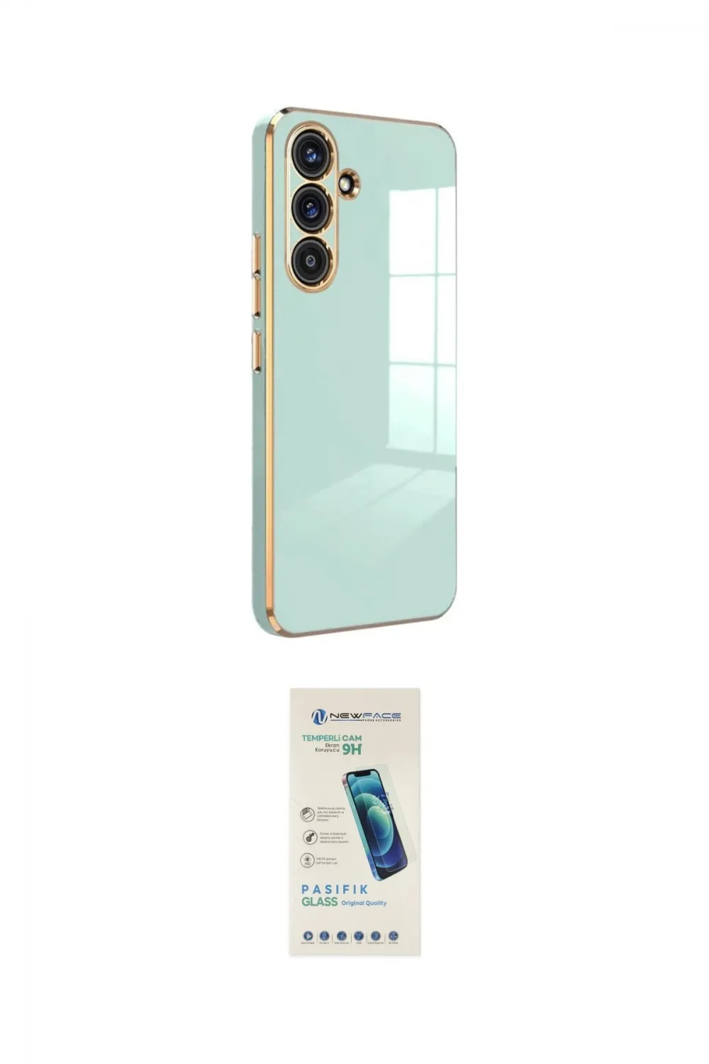 ieg™ Galaxy A24 4G Kılıf Yankı Serisi - Şeffaf Pasifik Cam Ekran Koruyucu