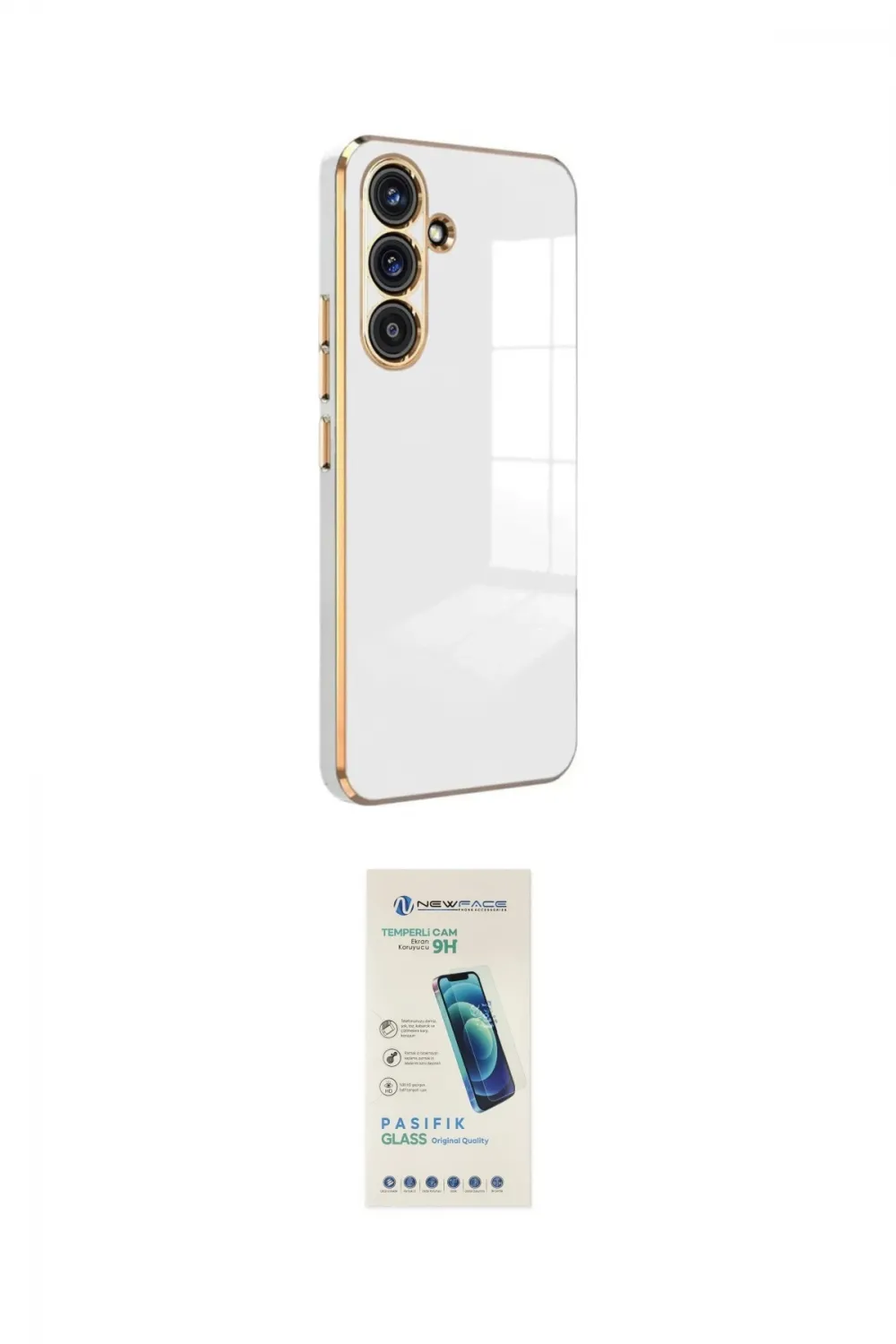 ieg™ Galaxy A24 4G Kılıf Yankı Serisi - Şeffaf Pasifik Cam Ekran Koruyucu