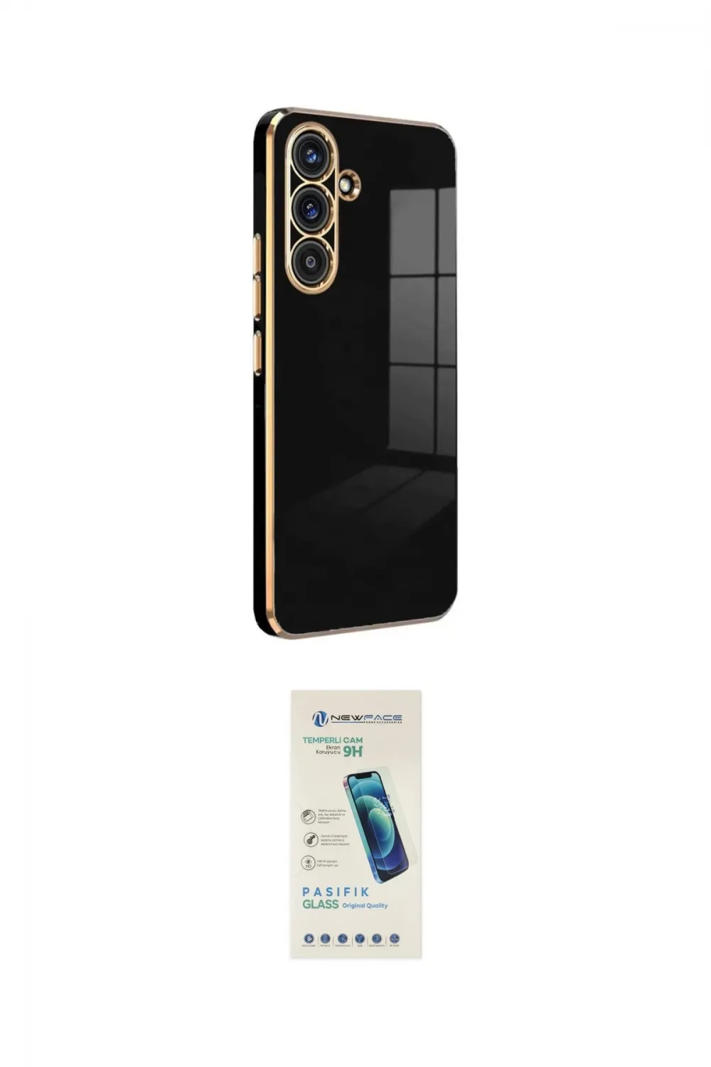 ieg™ Galaxy A24 4G Kılıf Yankı Serisi - Şeffaf Pasifik Cam Ekran Koruyucu