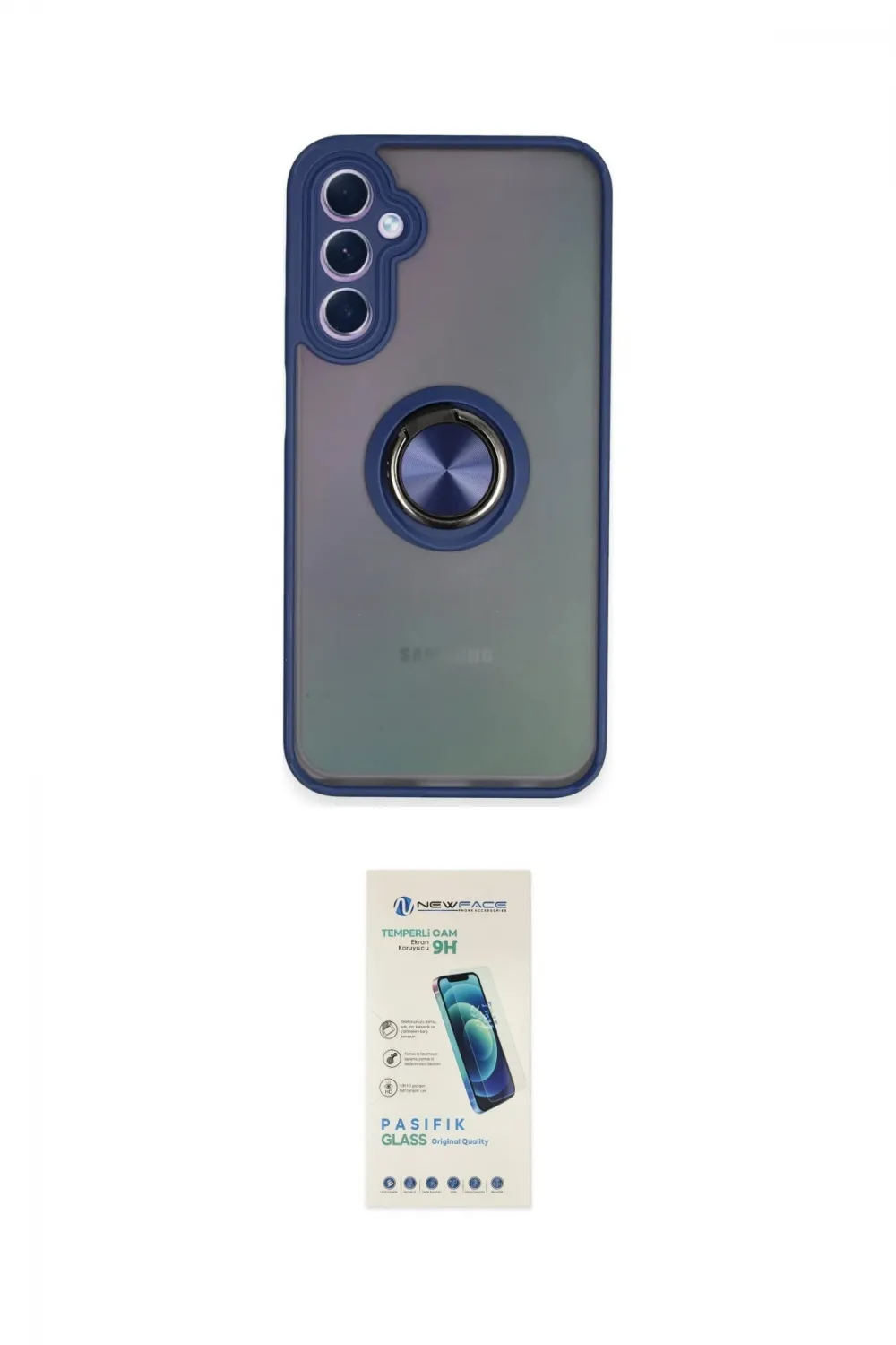 ieg™ Galaxy A24 4G Kılıf Yörünge Çizgi - Şeffaf Pasifik Cam Ekran Koruyucu
