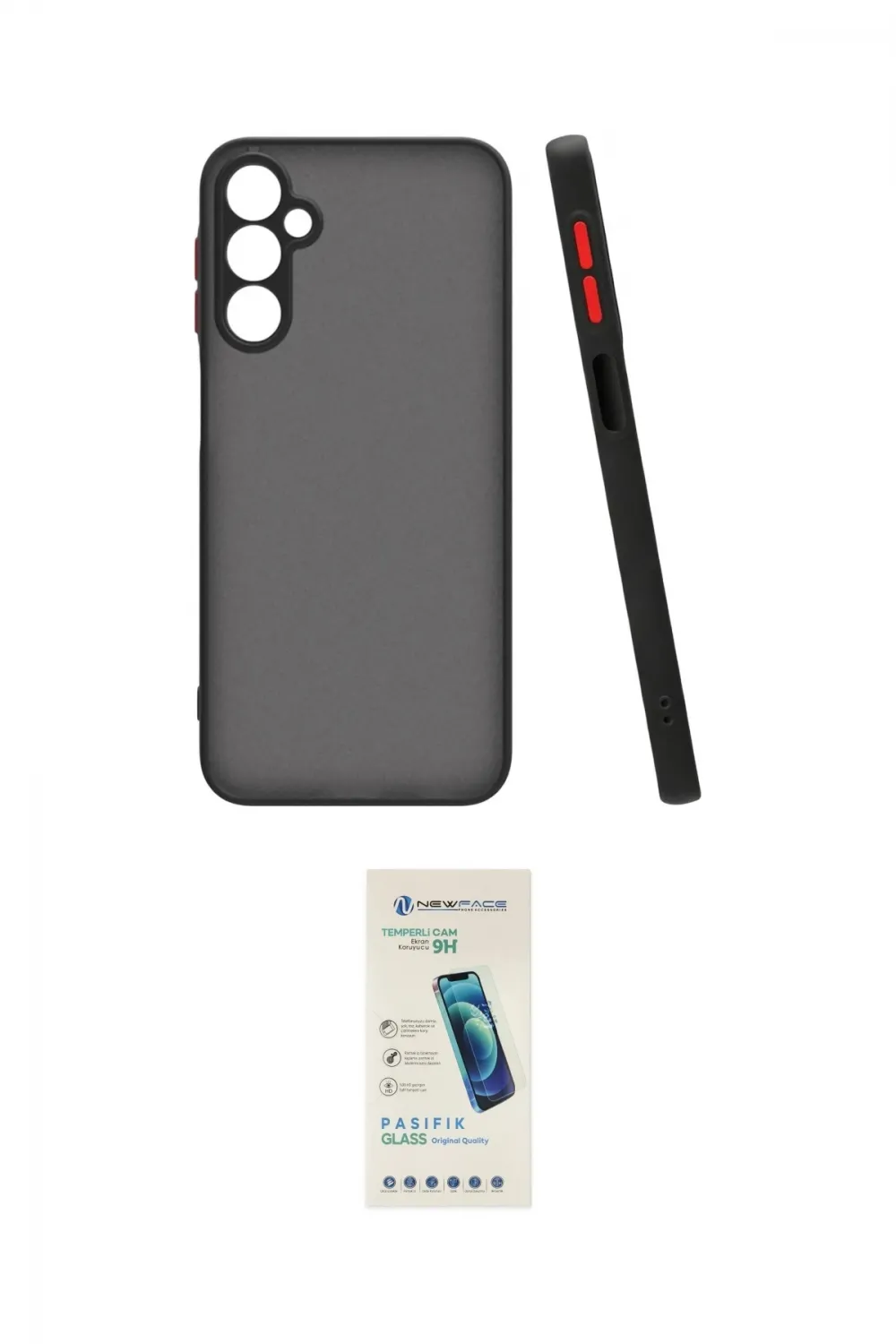 ieg™ Galaxy A25 5G Kılıf Ahenk Çizgi Serisi - Şeffaf Pasifik Cam Ekran Koruyucu