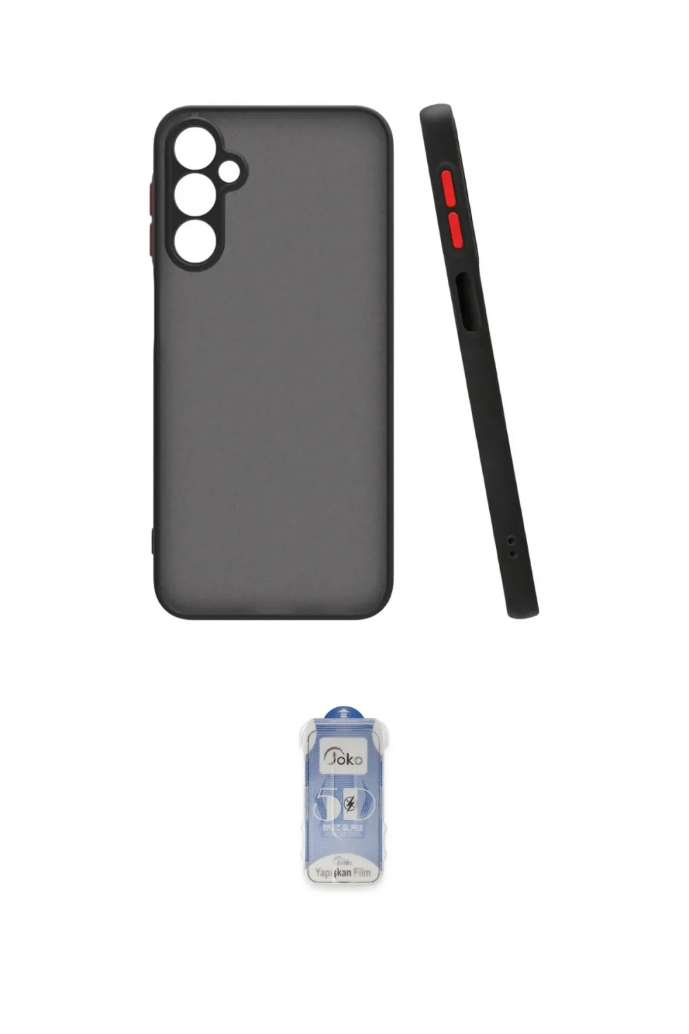 ieg™ Galaxy A25 5G Kılıf Ahenk Çizgi Serisi - Siyah Joko Magic 5D Cam