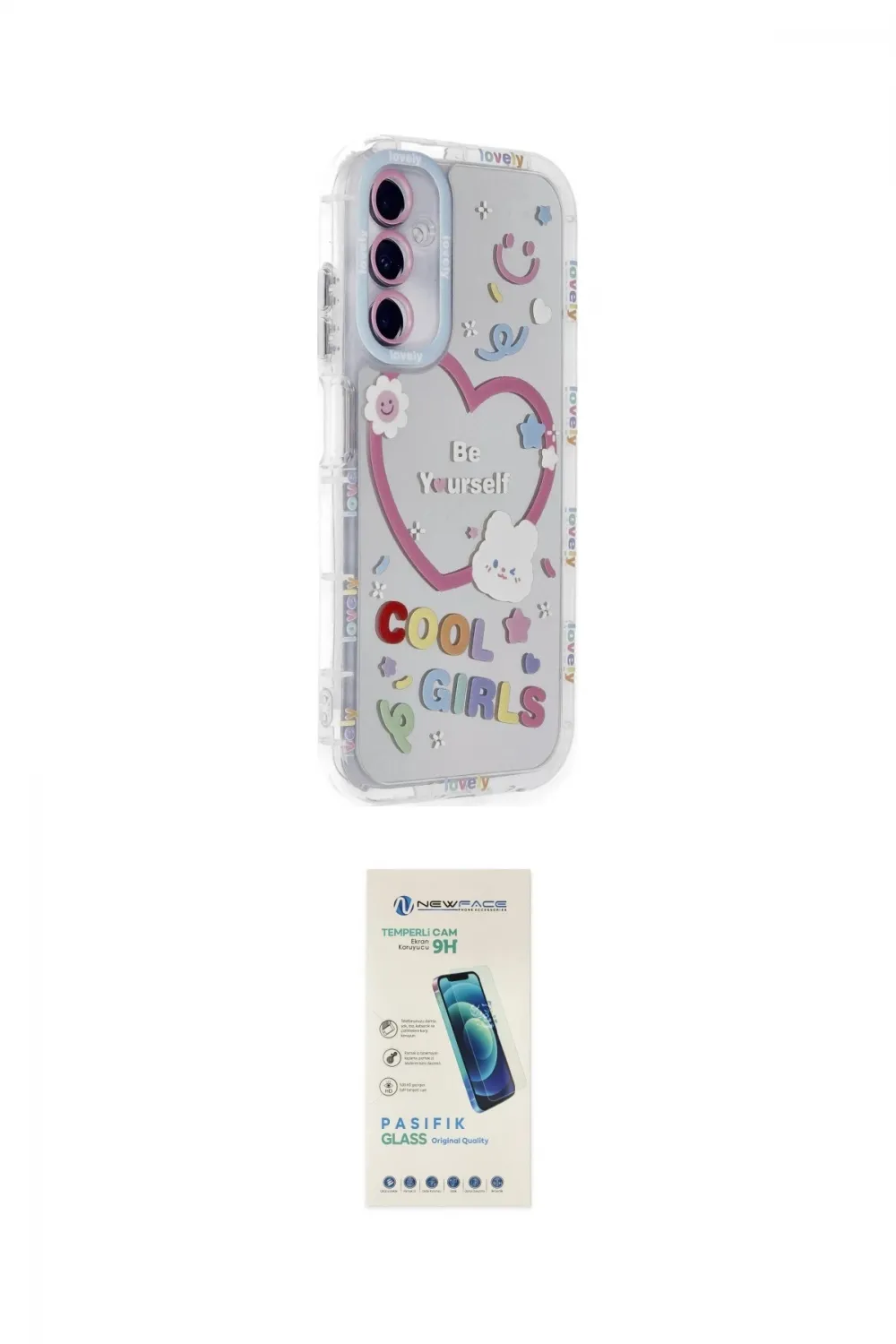 ieg™ Galaxy A25 5G Kılıf Ahenk Modern Serisi - Şeffaf Pasifik Cam Ekran Koruyucu