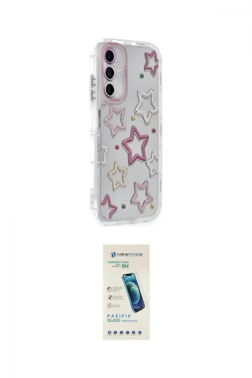 ieg™ Galaxy A25 5G Kılıf Ahenk Modern Serisi - Şeffaf Pasifik Cam Ekran Koruyucu
