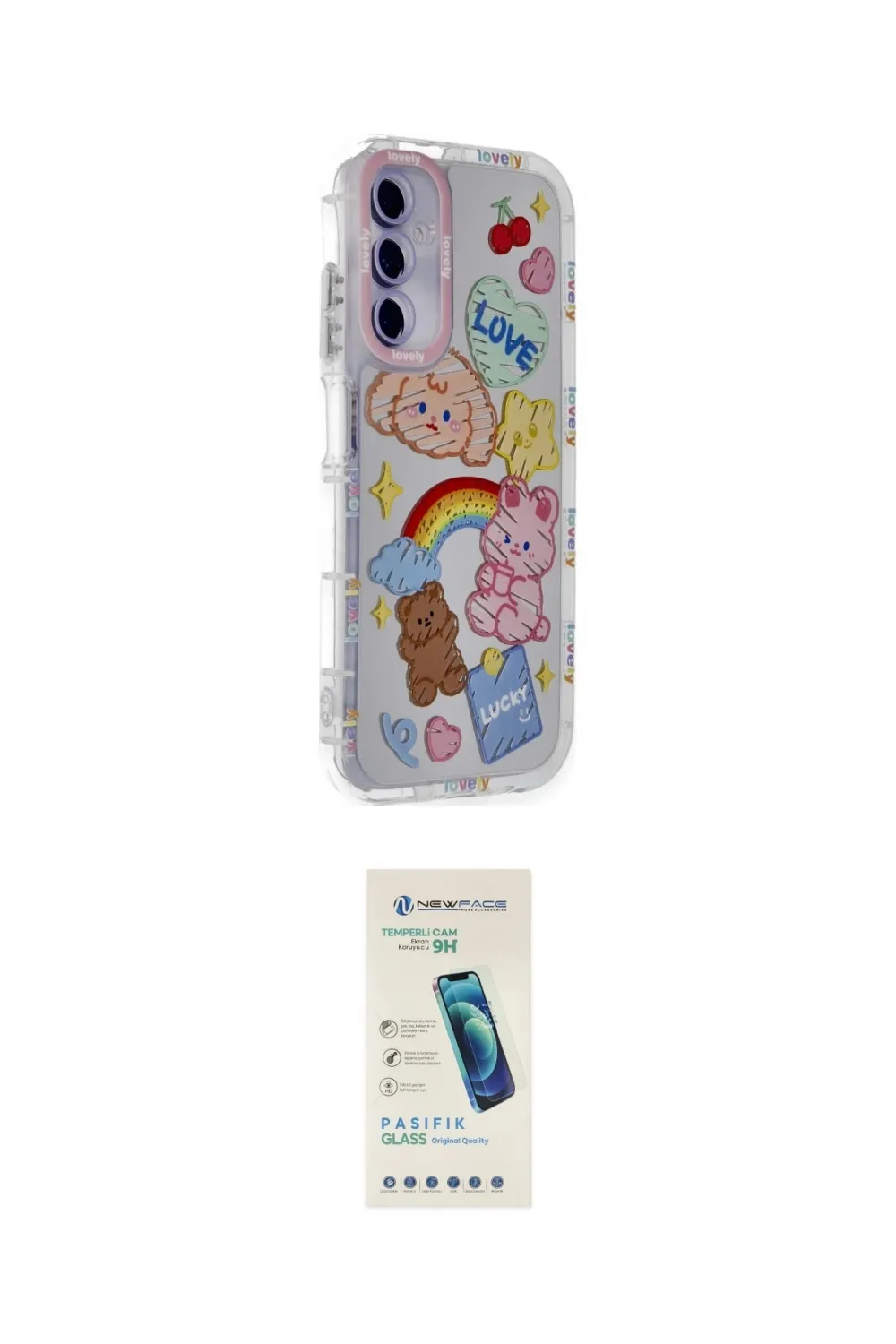 ieg™ Galaxy A25 5G Kılıf Ahenk Modern Serisi - Şeffaf Pasifik Cam Ekran Koruyucu