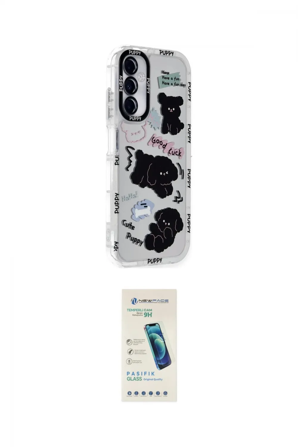 ieg™ Galaxy A25 5G Kılıf Ahenk Modern Serisi - Şeffaf Pasifik Cam Ekran Koruyucu