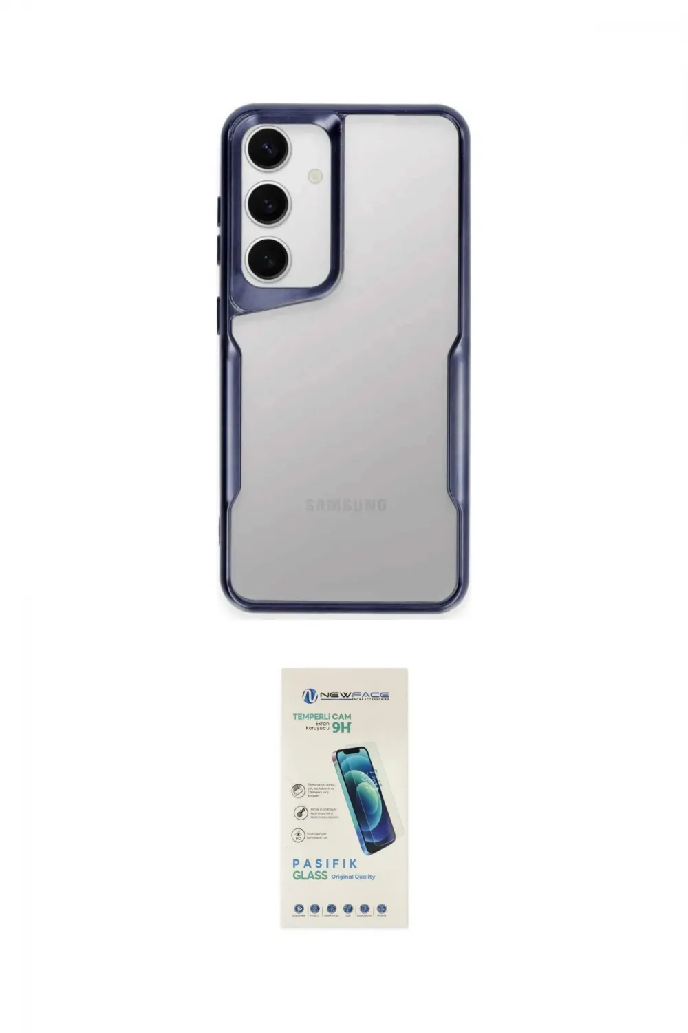 ieg™ Galaxy A25 5G Kılıf Akış Çizgi Koleksiyonu - Şeffaf Pasifik Cam Ekran Koruyucu