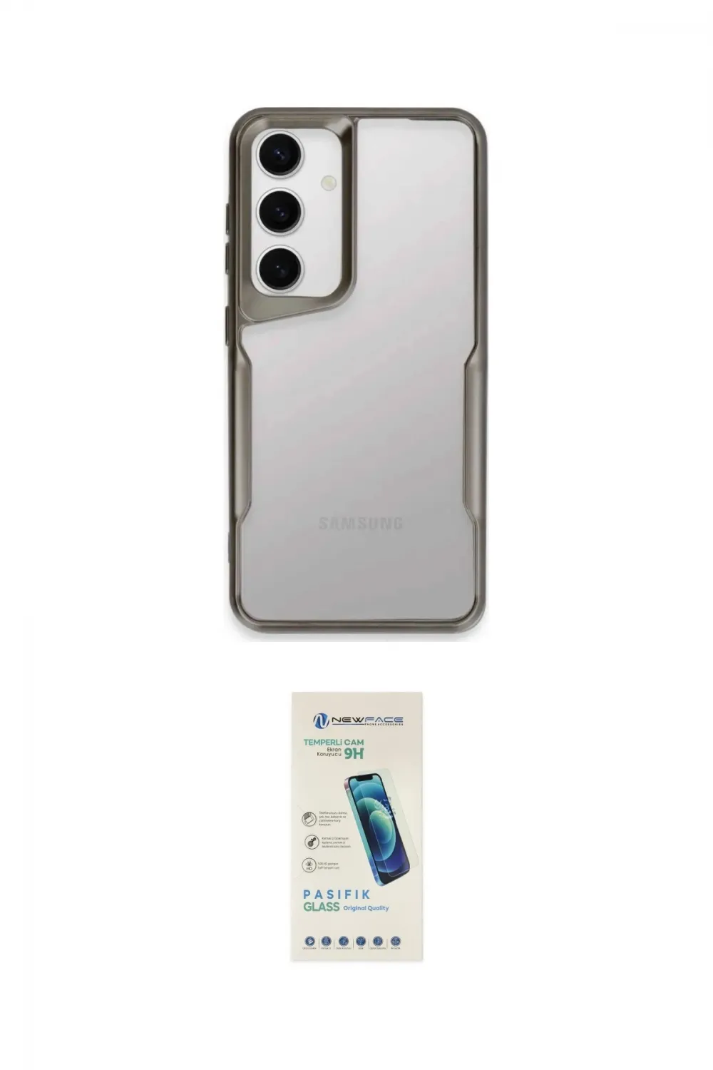 ieg™ Galaxy A25 5G Kılıf Akış Çizgi Koleksiyonu - Şeffaf Pasifik Cam Ekran Koruyucu