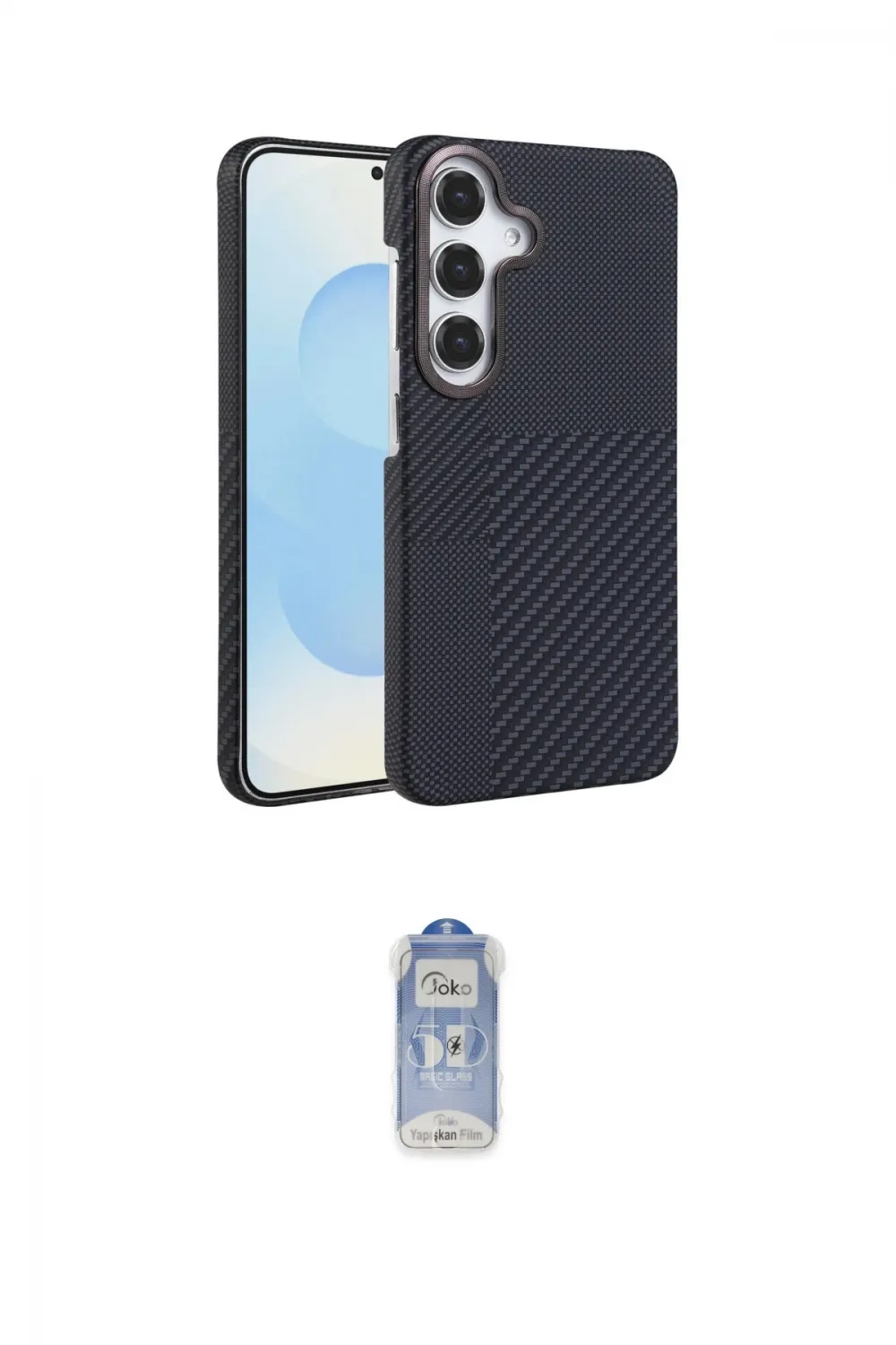 ieg™ Galaxy A25 5G Kılıf Doruk Serisi - Siyah Joko Magic 5D Cam
